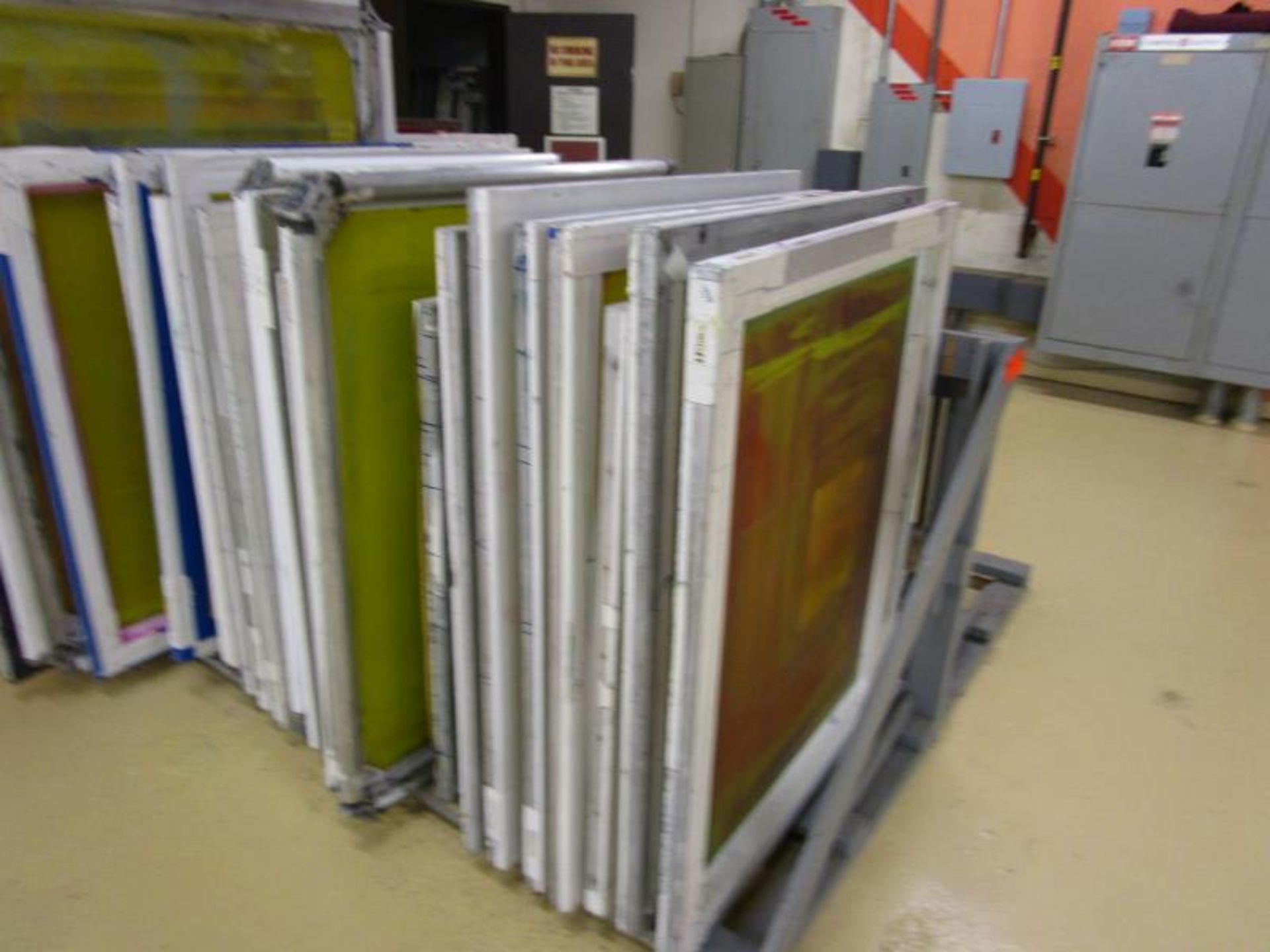 (32) Self Tensioning Screens w/ Wood Rack - Image 2 of 3