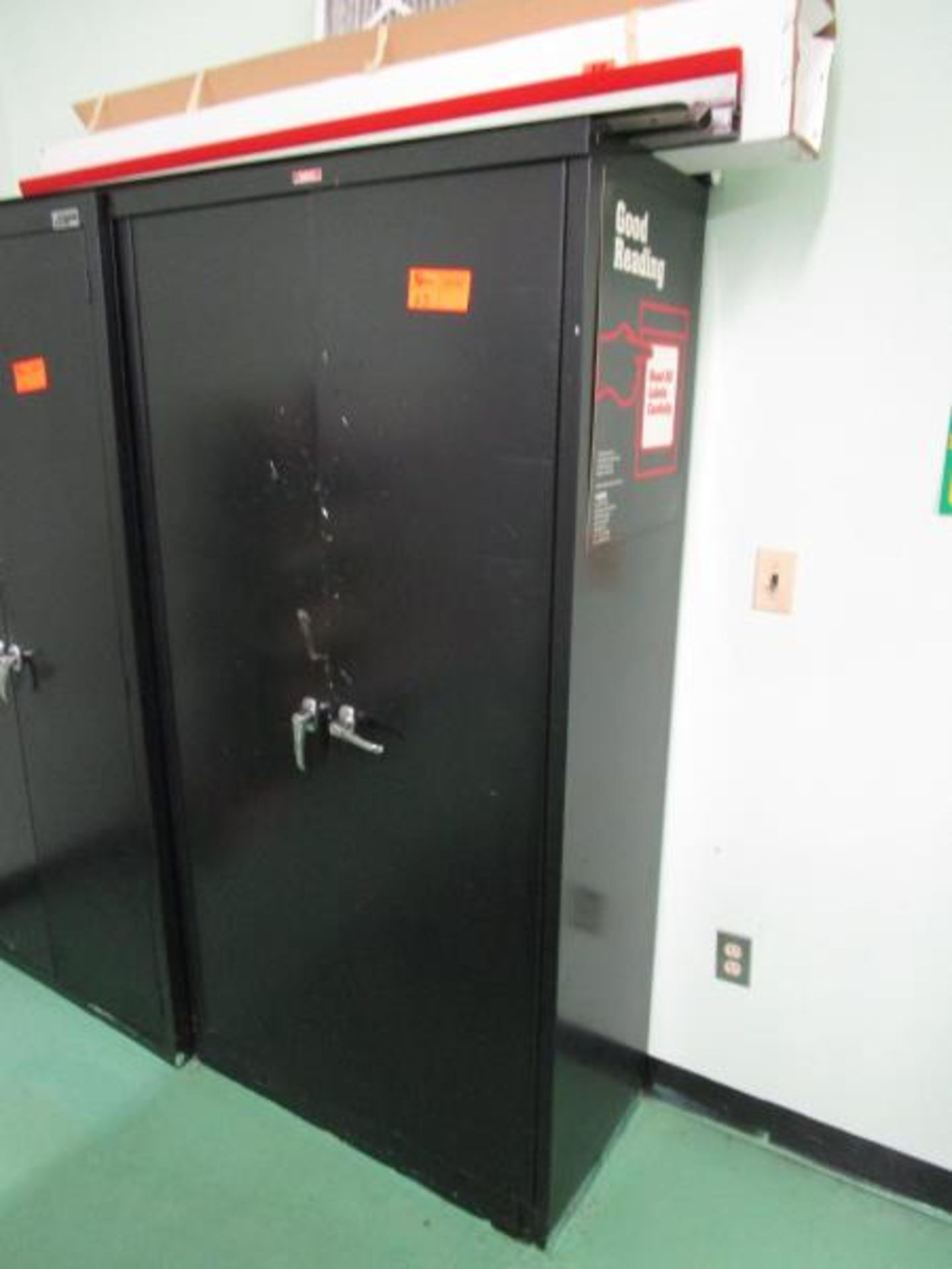 Two Door Black Metal Cabinet
