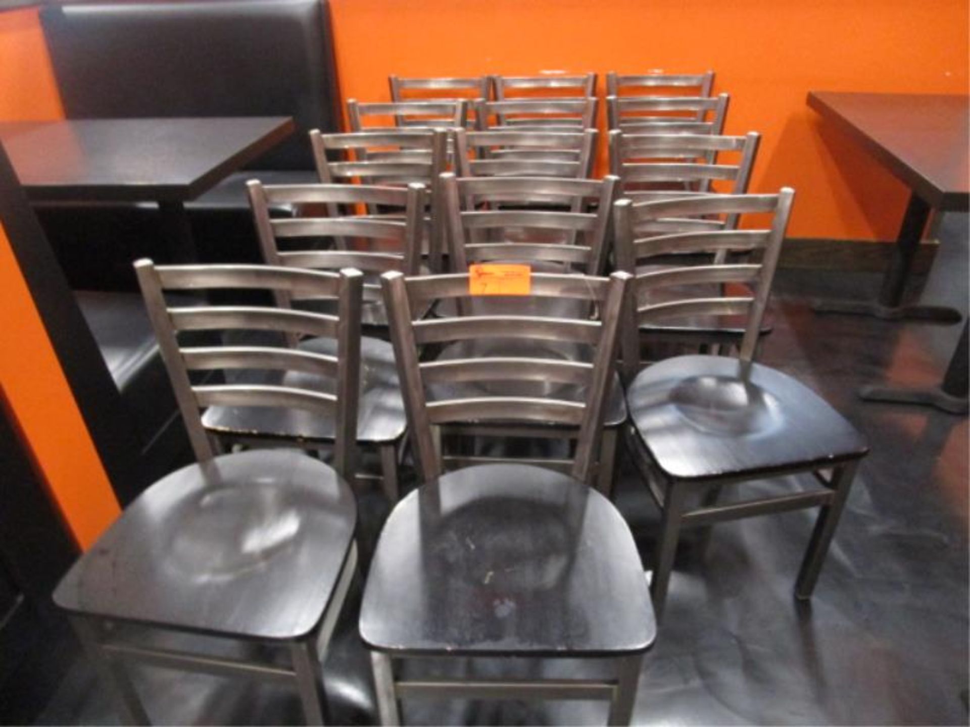 (14) Metal Frame Dinning Chairs w/ Wood Seat