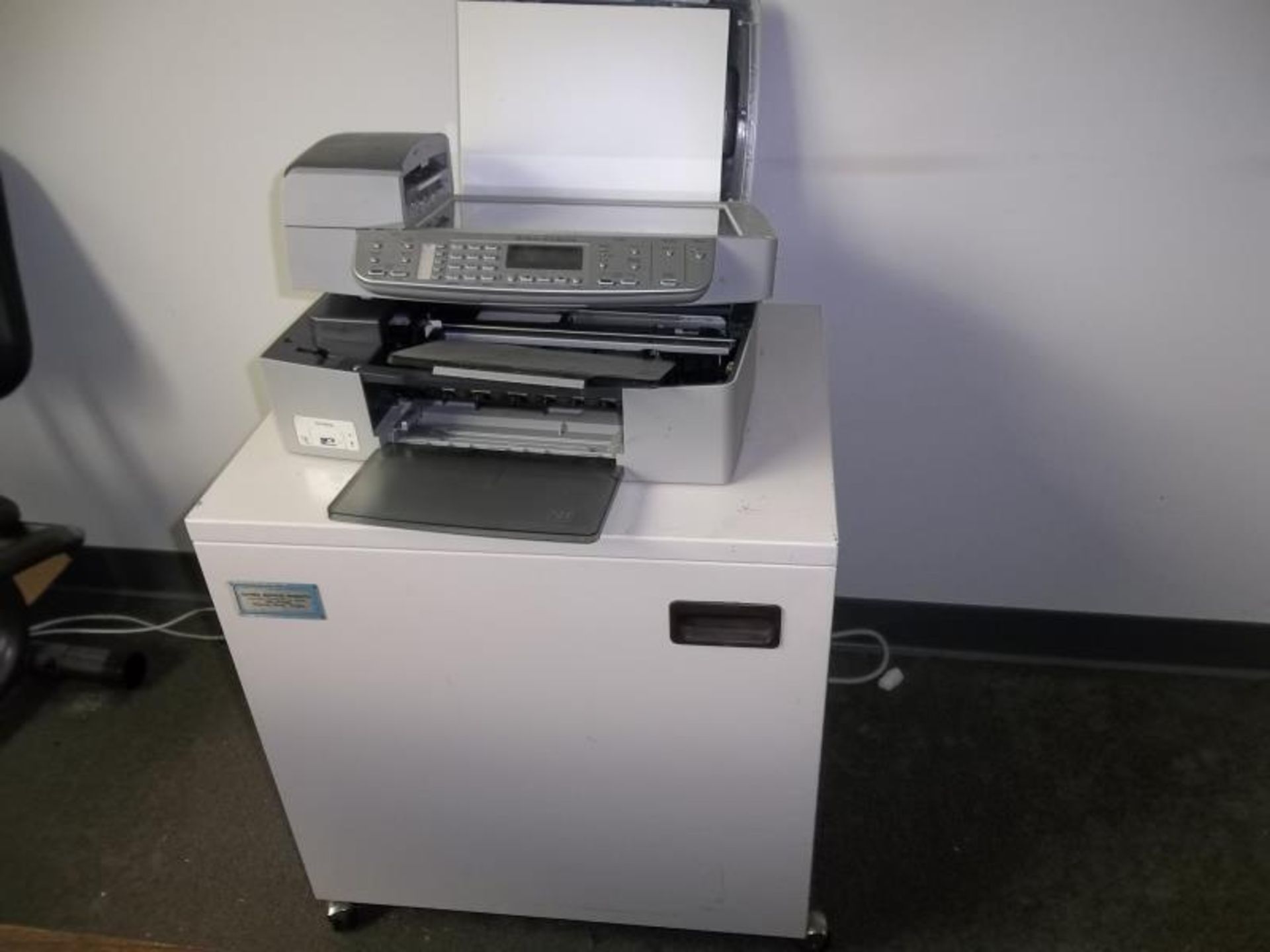 Contents of Office - steel case desk, table, credenza, 2 drawer file and 4 shelf bookcase, Dell - Image 3 of 4