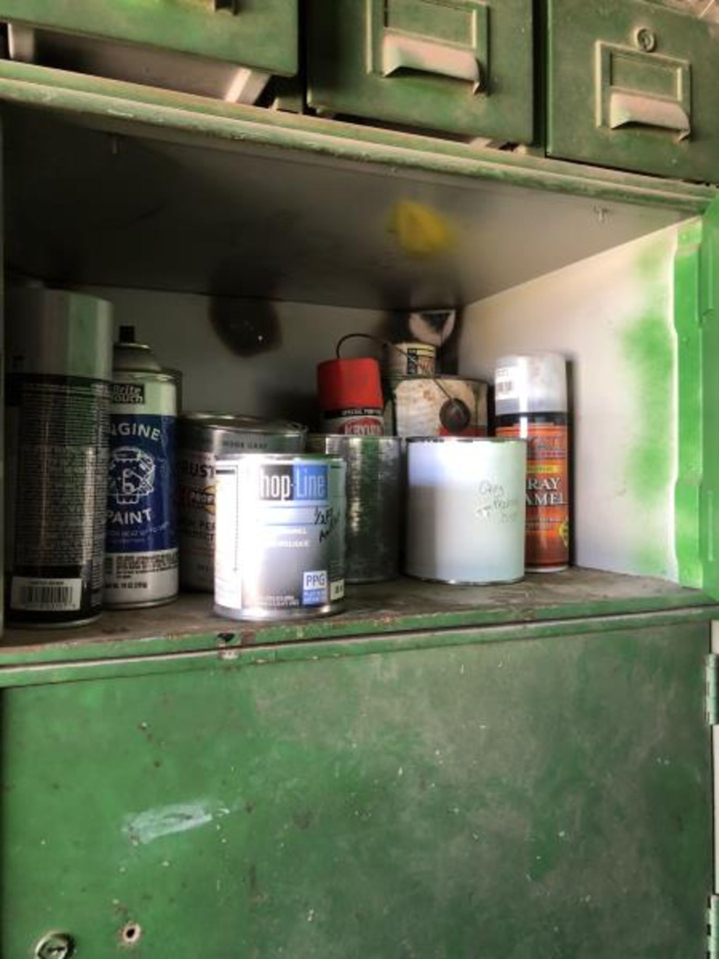 Green Flammable Cabinet w/ Contents - Image 2 of 3