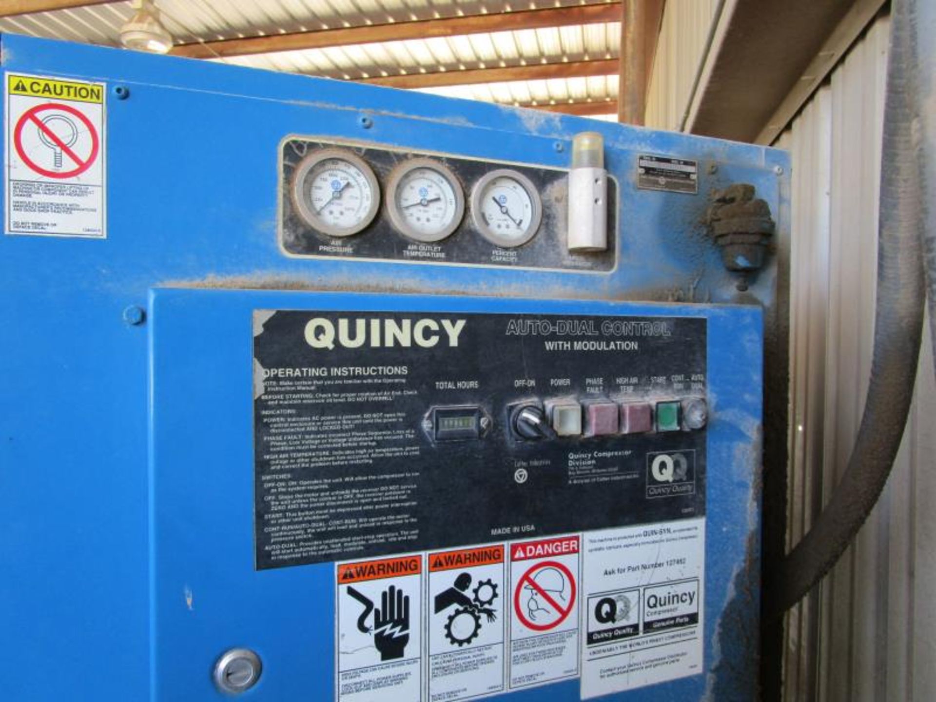 Quincy Air Compressor, 19985 hours, m: QMBFACA32C SN:82308 w/ Great Lakes Regenerative Air Dryer - Image 2 of 7