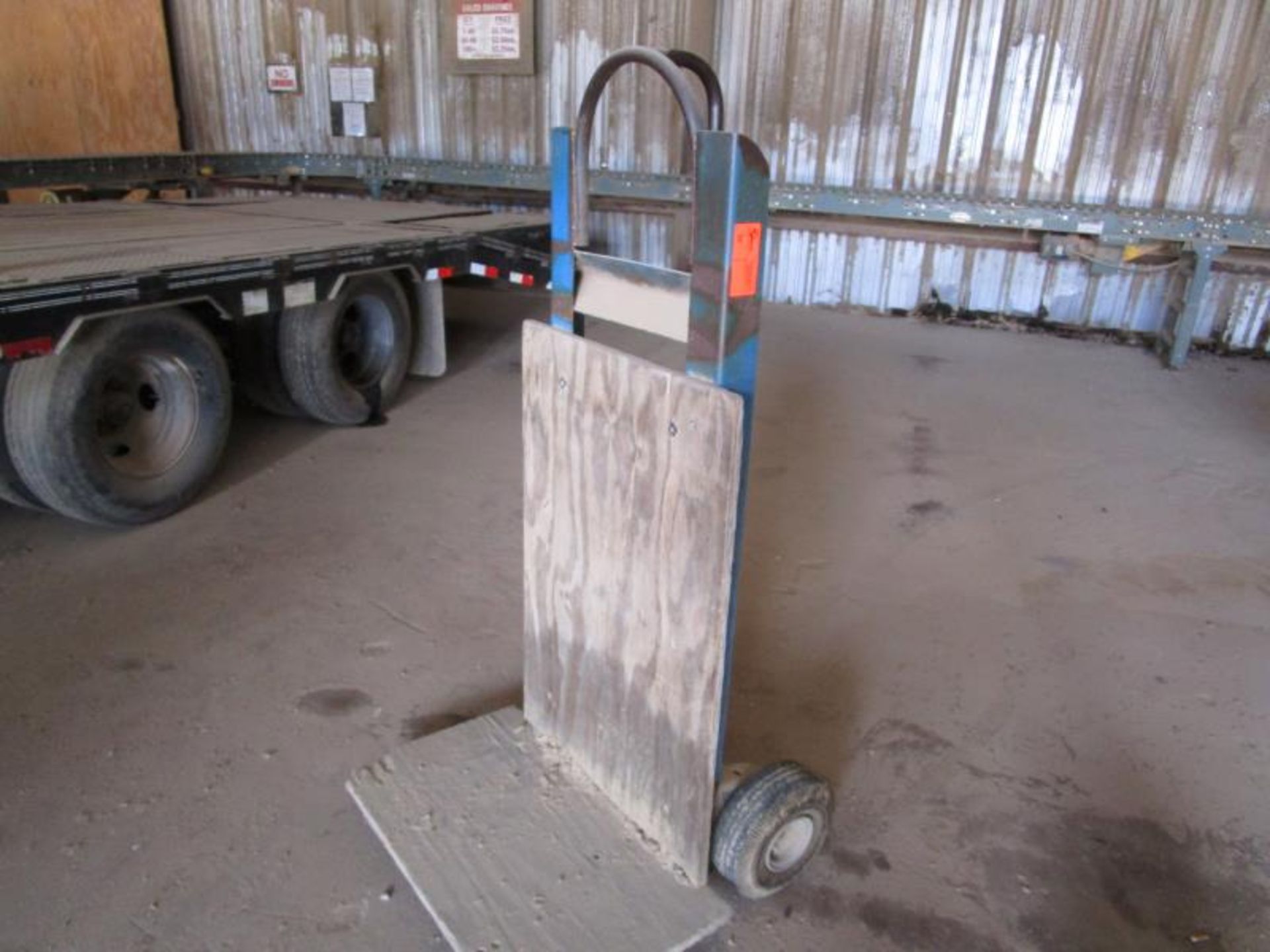 Blue hand truck