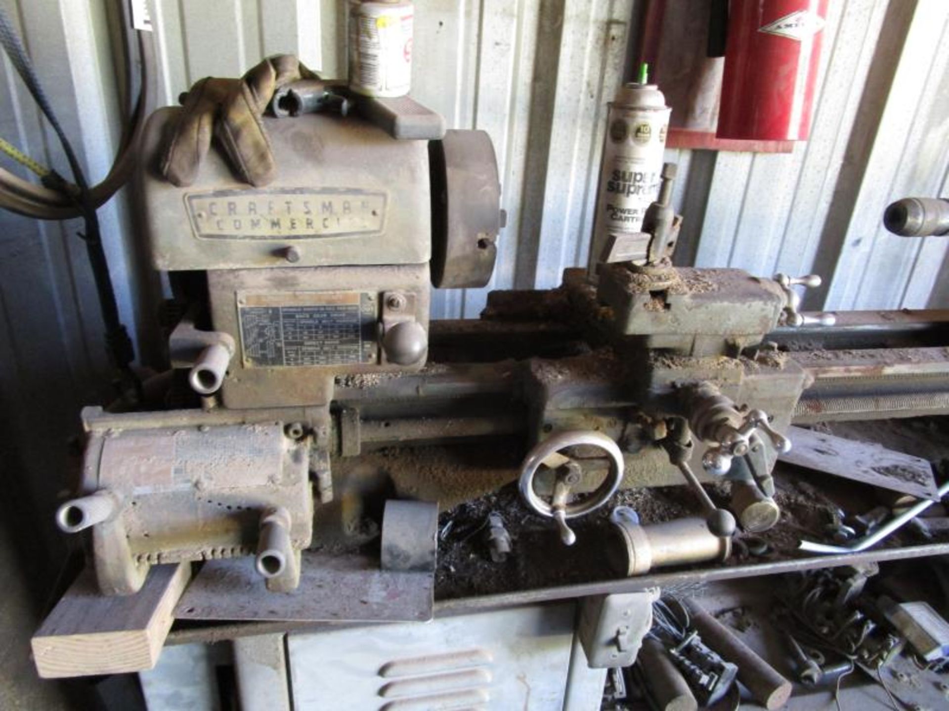 Craftsman commercial lathe, 3 jaw chucks - Image 2 of 2