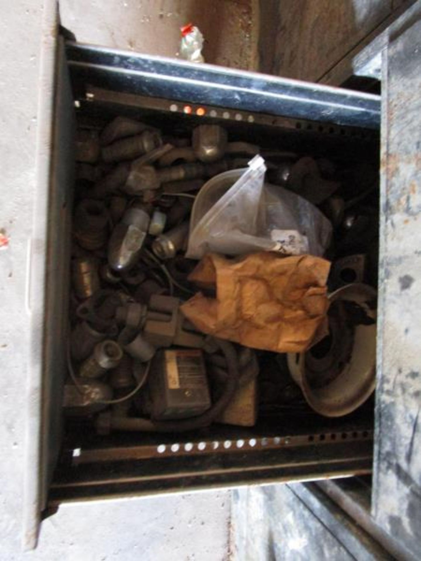 (2) drawer file cabinets; lubricants, silicone, studs and wedges - Image 4 of 4