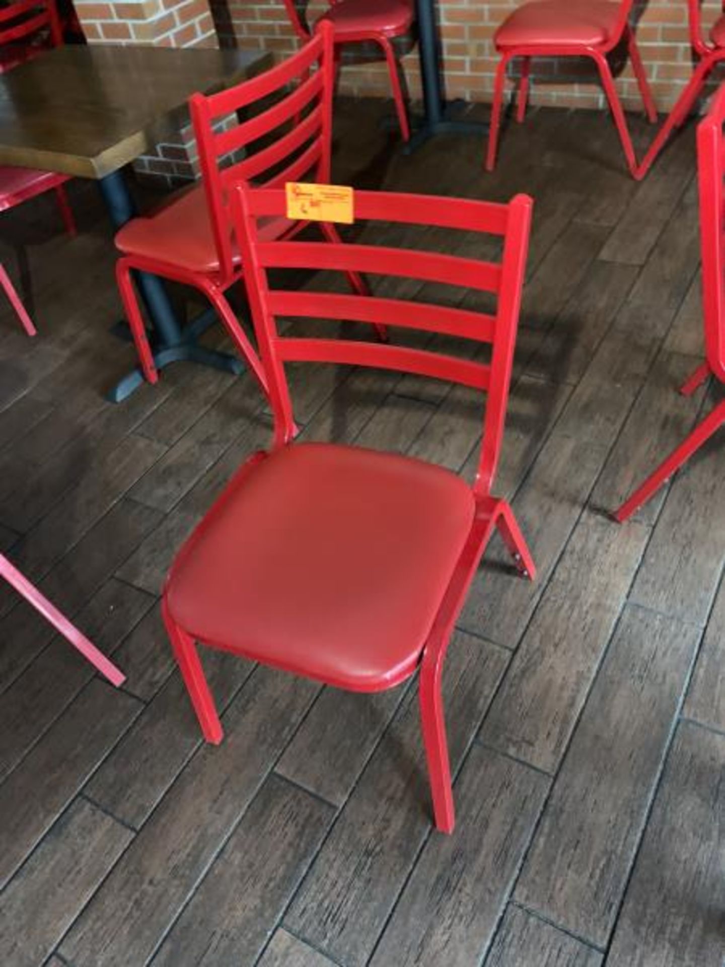 (18) Red Frame Dining Chairs - Image 2 of 2