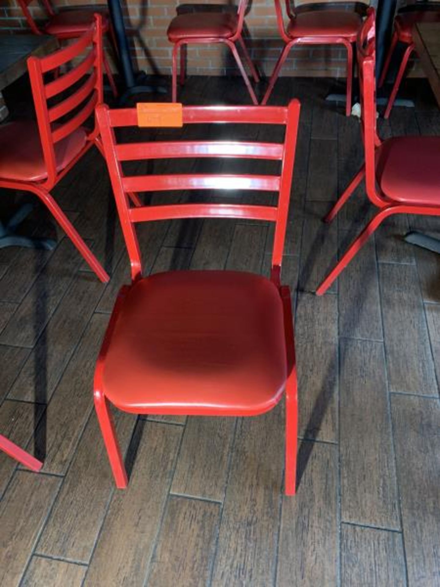(18) Red Frame Dining Chairs