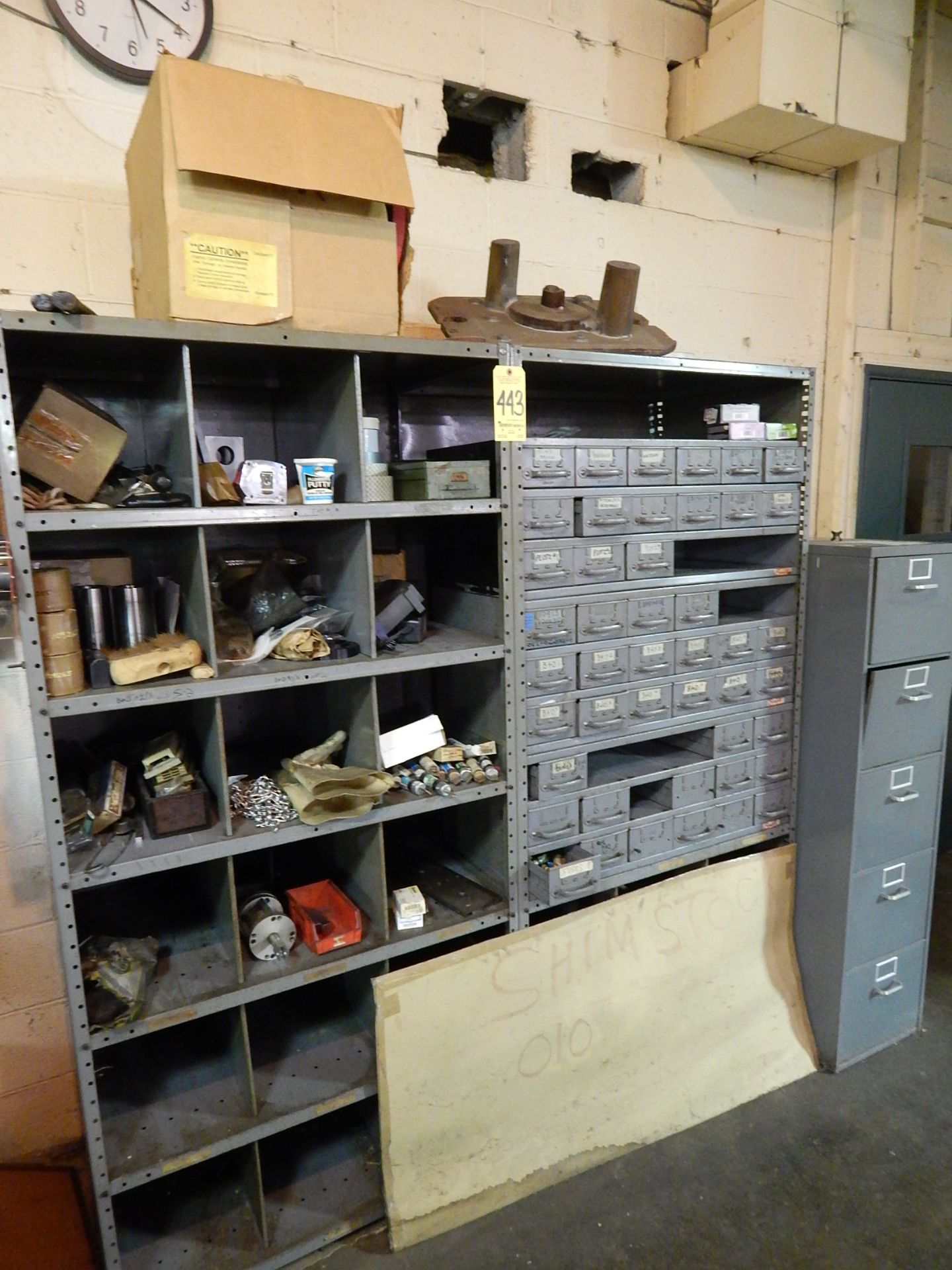 Shelving, 5-Drawer File, Note: No Contents. Shevling and File only, contents in photo not included - Image 2 of 4