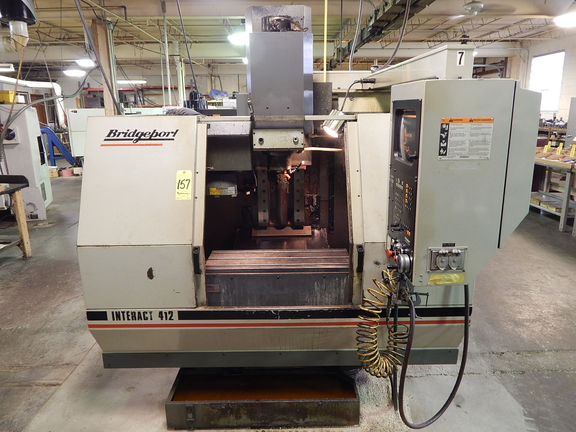 Bridgeport Interact 412, CNC Vertical Machining Center; s/n T5910, New in 1990, 15 In. X 33 In.