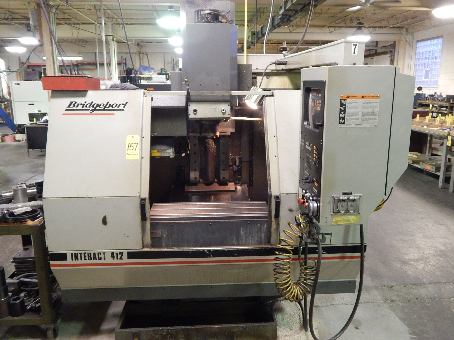 Bridgeport Interact 412, CNC Vertical Machining Center; s/n T5910, New in 1990, 15 In. X 33 In. - Image 2 of 10