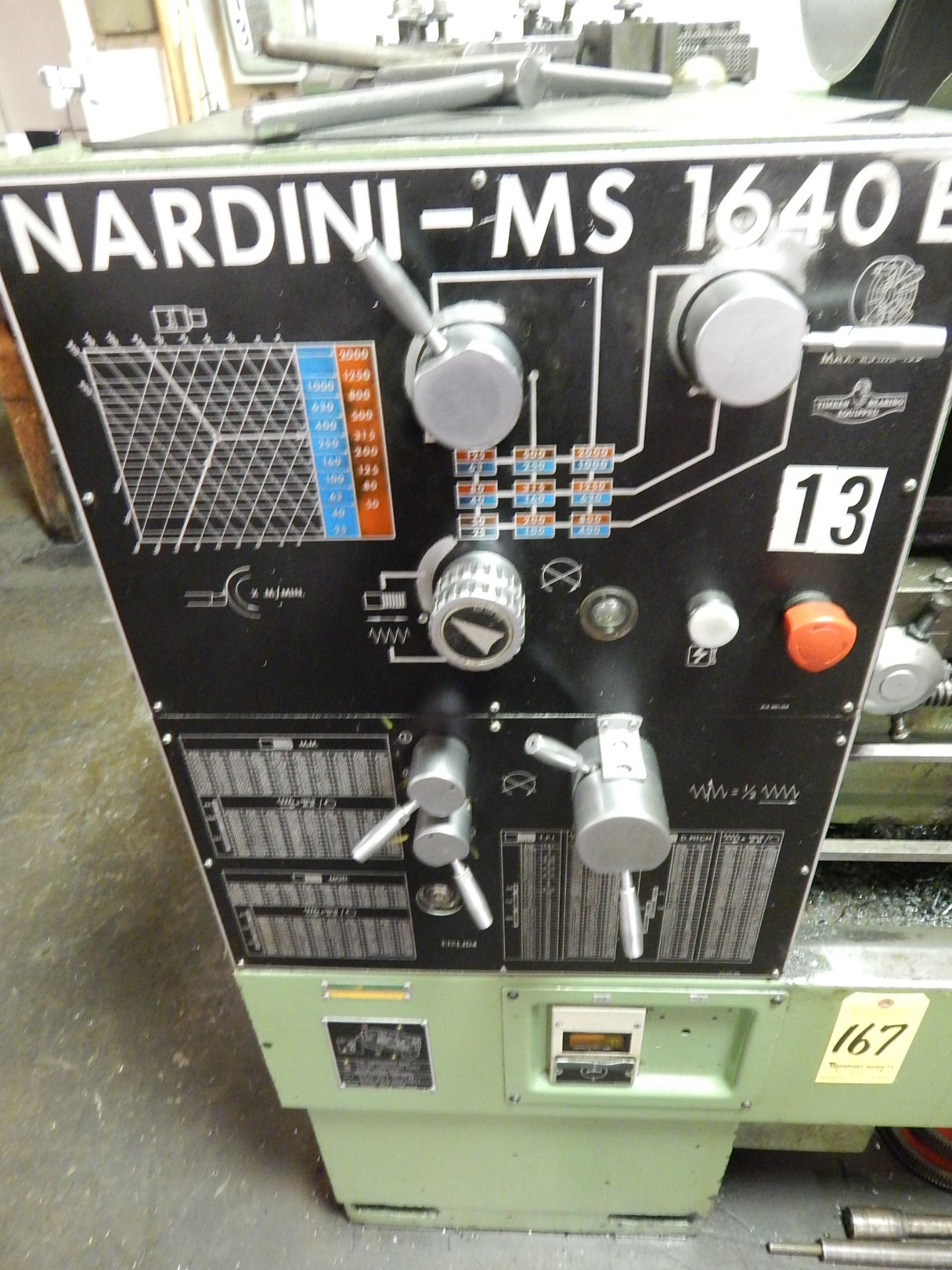 Nardini Mascot MS1640E Toolroom Lathe, s/n 6870-405-535, 16 In. X 40 In., 12 In. 3-Jaw Chuck, Anilam - Image 8 of 11