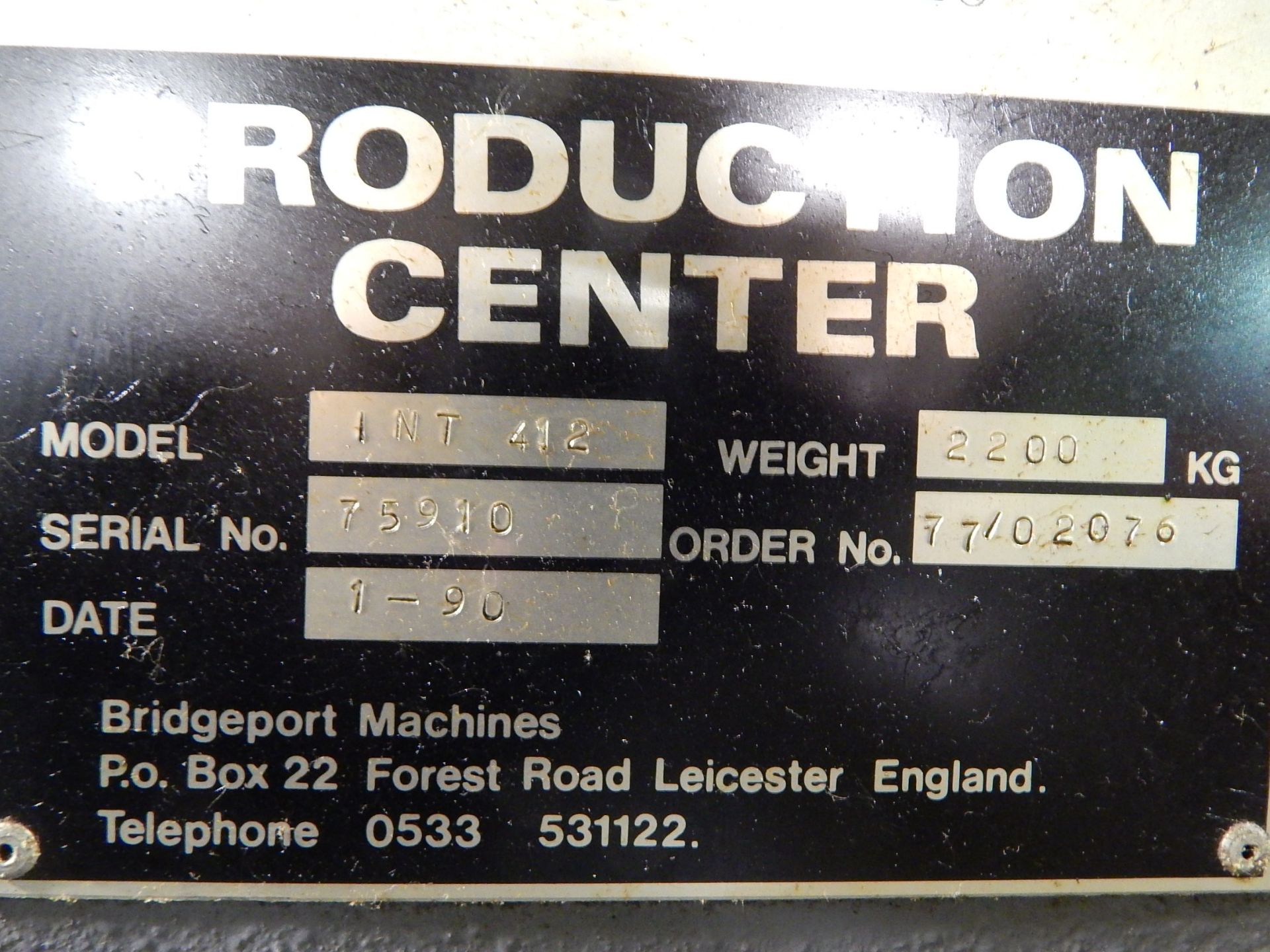 Bridgeport Interact 412, CNC Vertical Machining Center; s/n T5910, New in 1990, 15 In. X 33 In. - Image 10 of 10