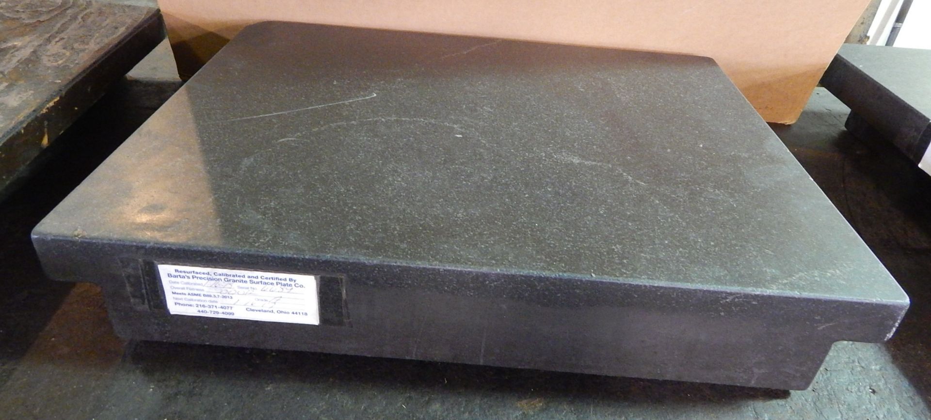 Rahn 18 In. X 24 In. X 4 In. Granite Surface Plate, 2-Ledge
