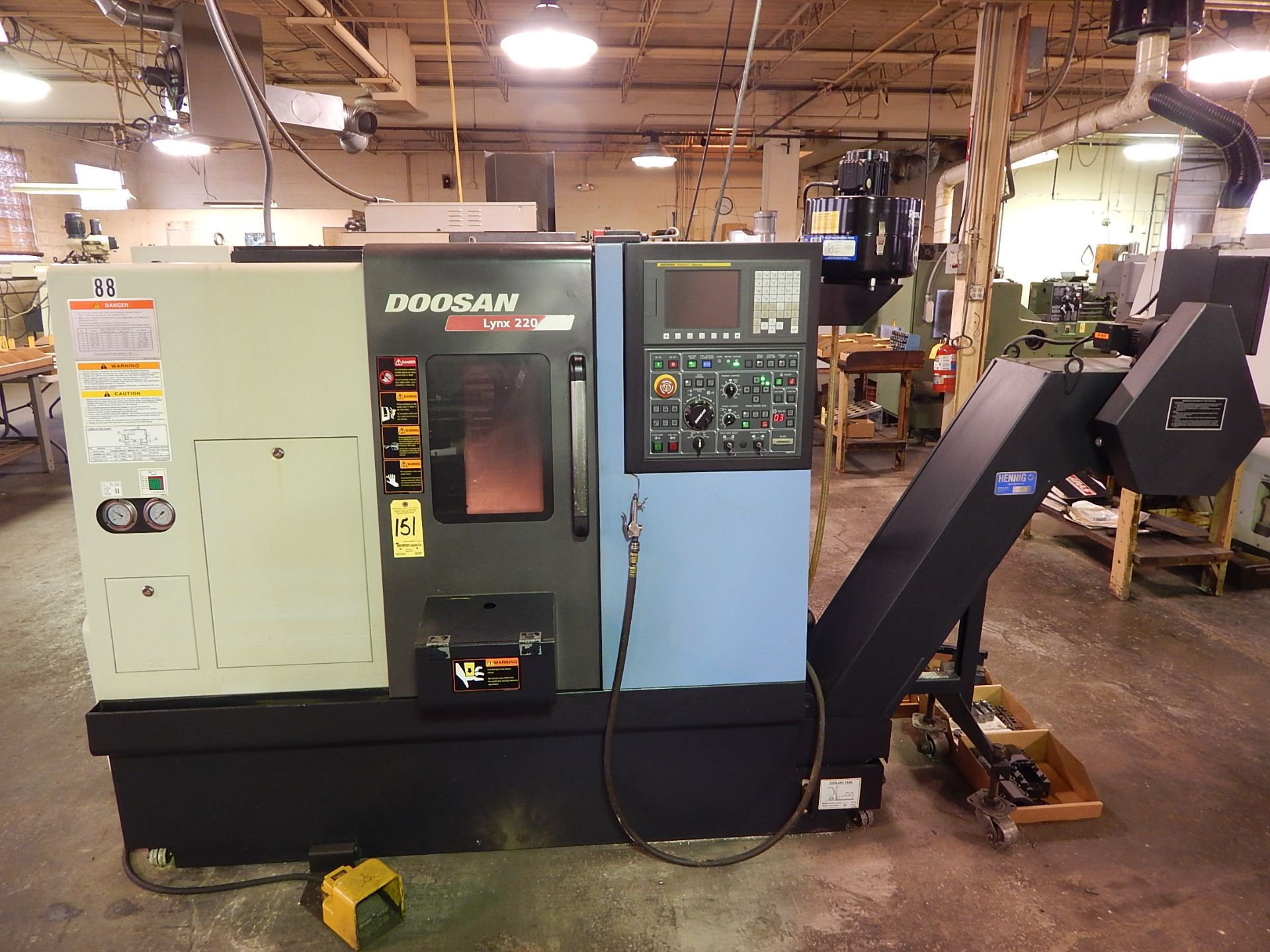 Doosan Lynx 220A CNC Turning Center, New in 2011, s/n ML0013-005319, 6 In. 3-Jaw Chuck, 12 Station