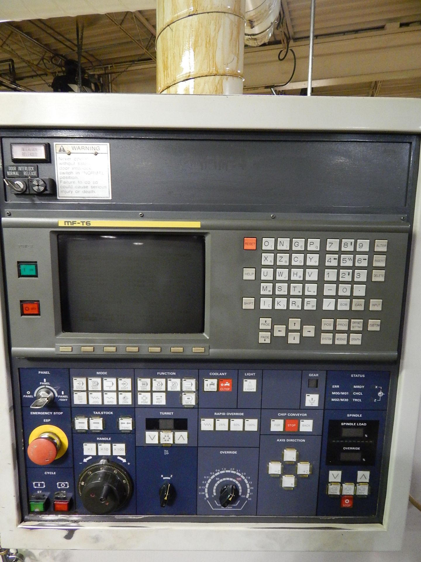 Mori-Seiki SL-25B, CNC Turning Center, s/n 6573, 10 In. 3-Jaw Chuck, Tailstock, 10 Station Turret, - Image 5 of 12