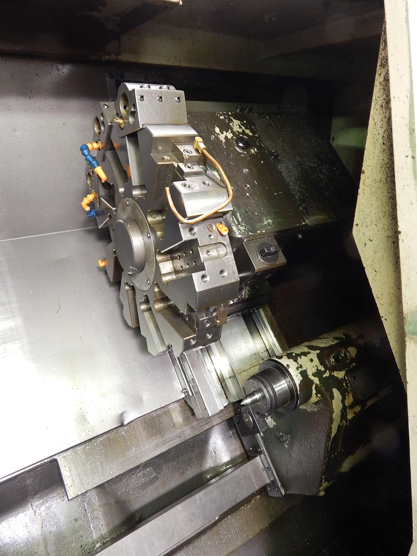 Mori-Seiki SL-25B, CNC Turning Center, s/n 6573, 10 In. 3-Jaw Chuck, Tailstock, 10 Station Turret, - Image 7 of 12