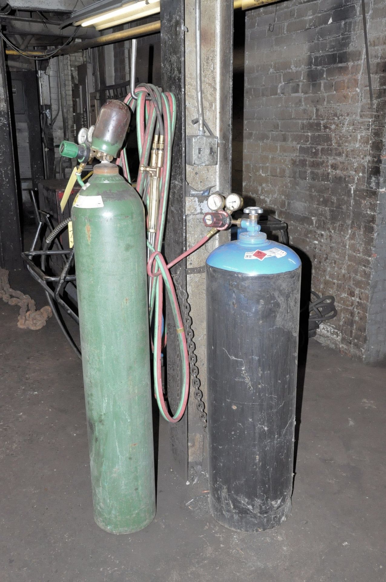 Oxygen/Acetylene Torch Outfit with Tanks, (Cart Not Included), (Compressor Bldg)
