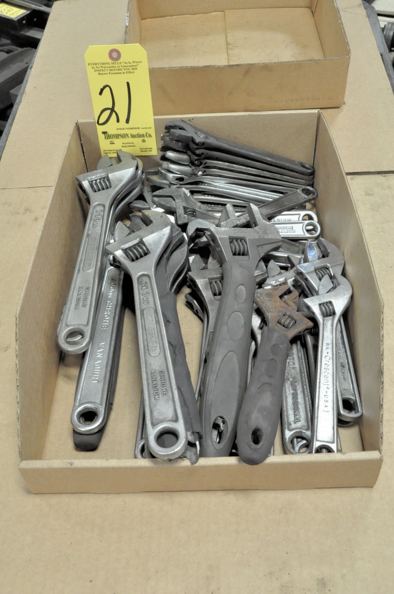 Lot-8"-12" Adjustable Wrenches in (1) Box