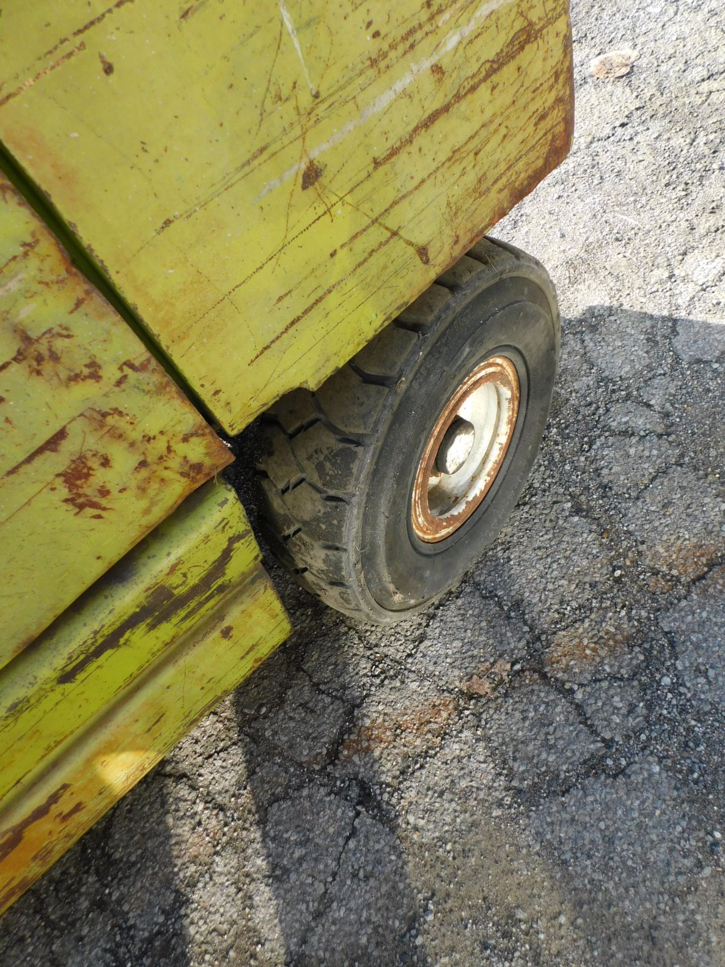 Clark Model GPX30E Fork Lift, s/n Unknown, 4,500 Lb. Capacity, LP, Hard Tire, Cage - Image 8 of 10