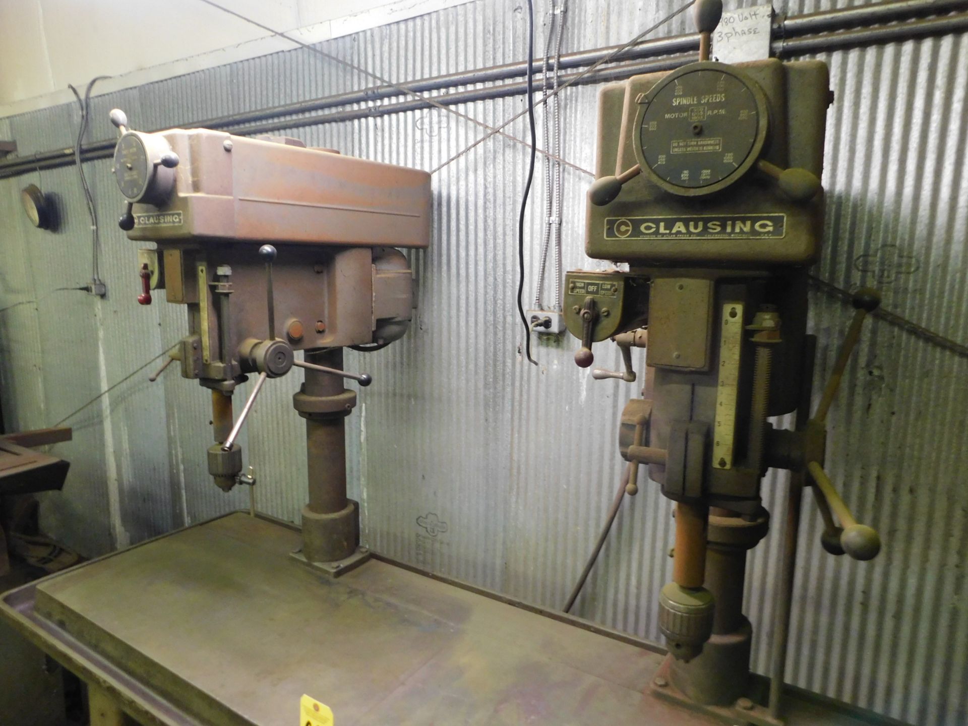 Clausing 20 In. Twin Spindle Drill Press, s/n 2286 - Image 3 of 3