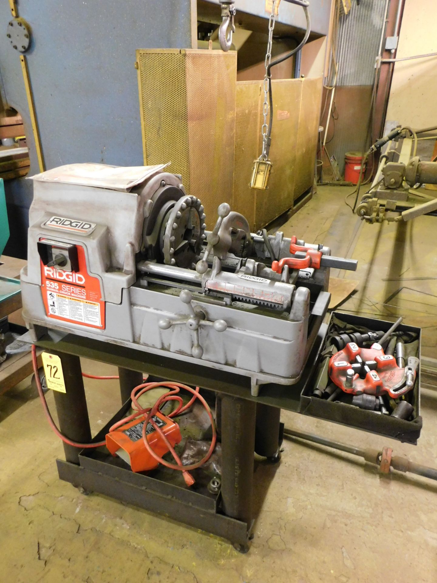 Ridgid Model 535 Pipe Threader, s/n EBE13544-0810, with Model 811A Die, Foot Pedal Controls - Image 3 of 8