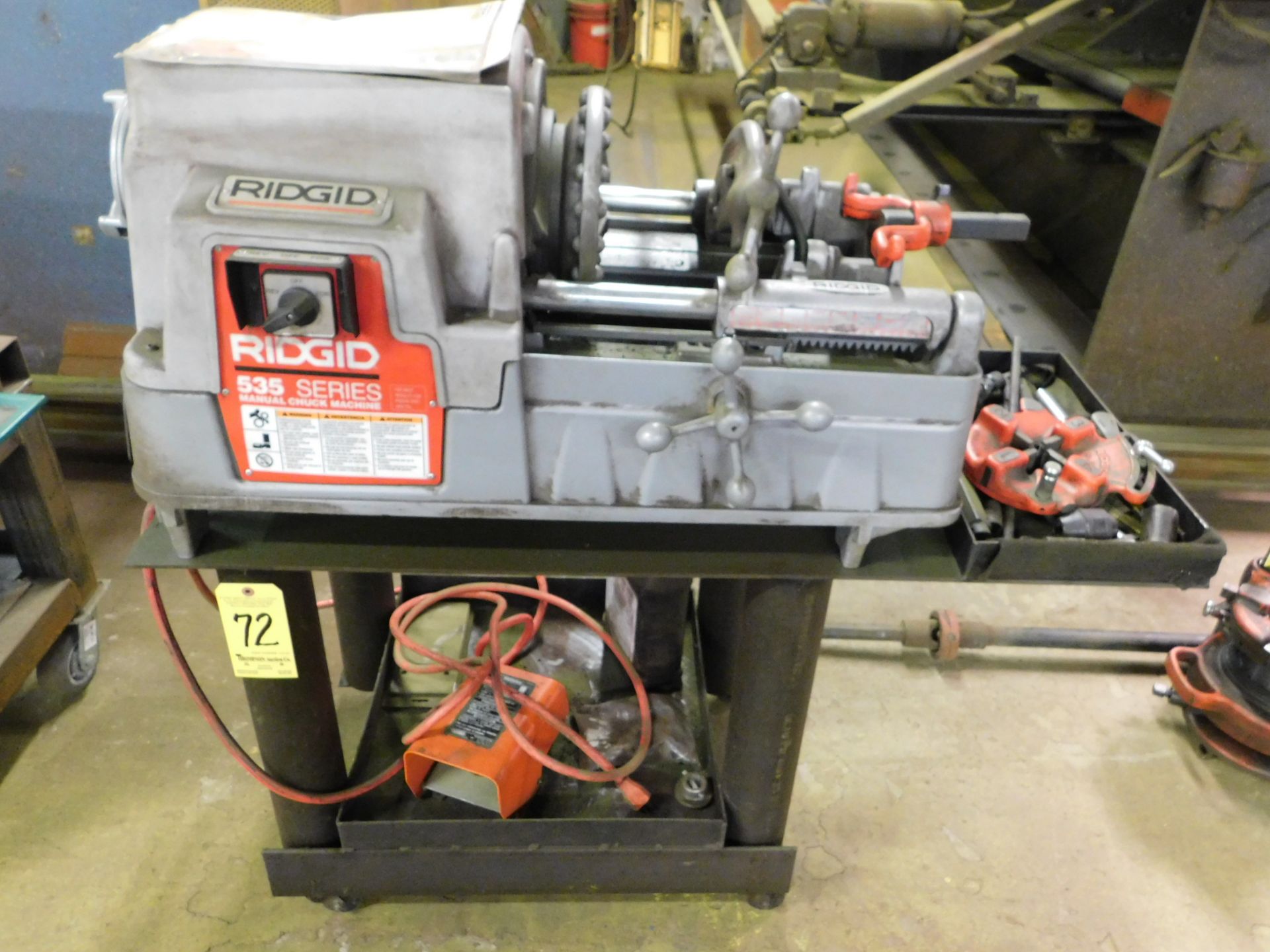 Ridgid Model 535 Pipe Threader, s/n EBE13544-0810, with Model 811A Die, Foot Pedal Controls - Image 2 of 8