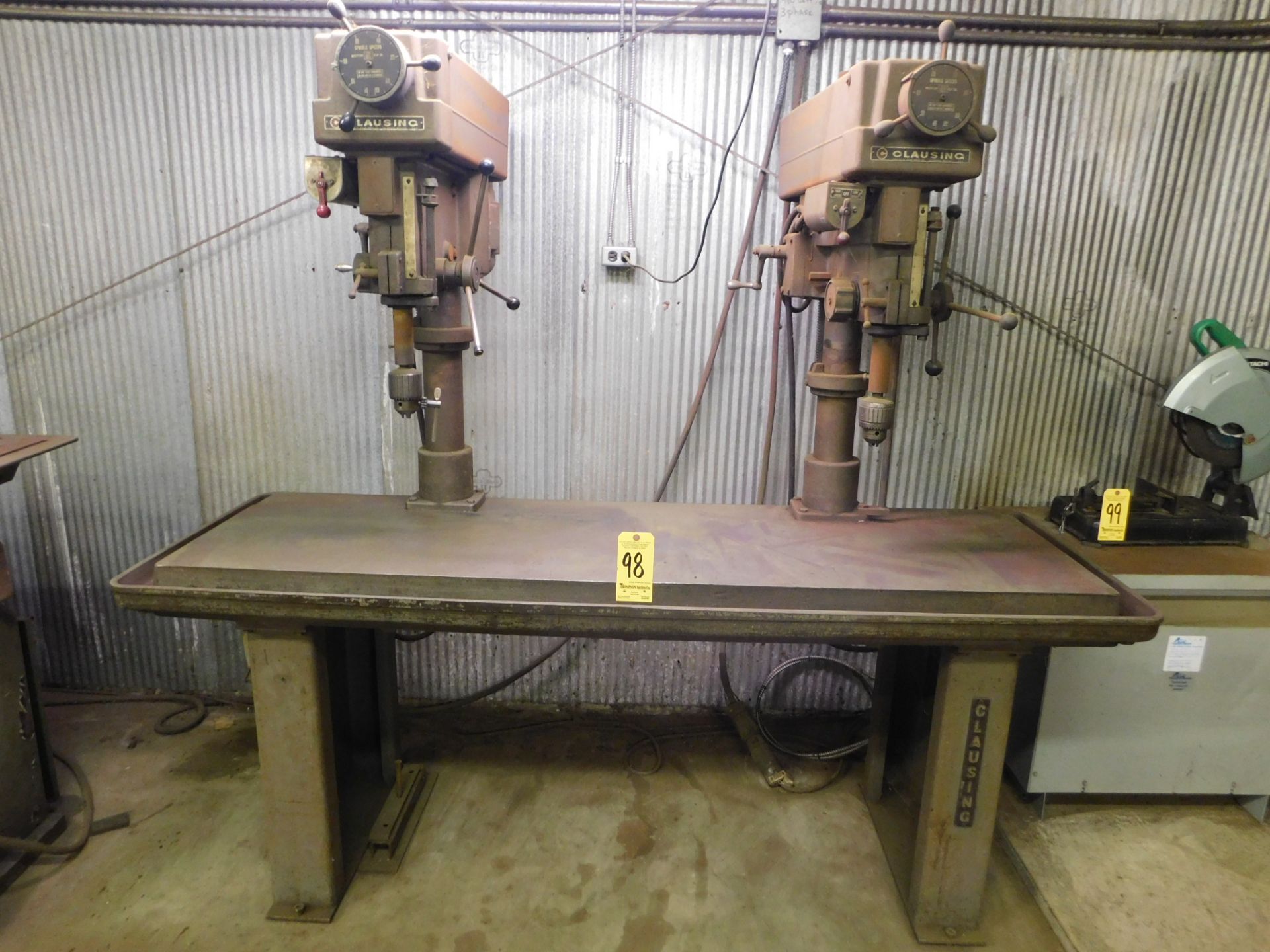 Clausing 20 In. Twin Spindle Drill Press, s/n 2286