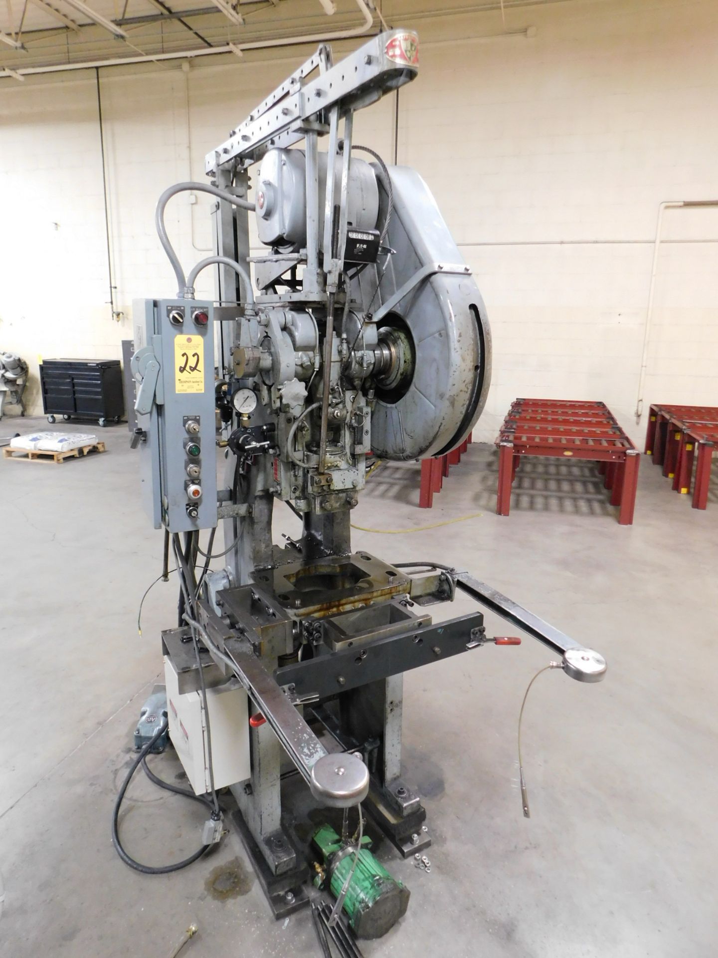 Bliss Model 18C OBI Punch Press, SN-HP40549/H52514, 10-Ton, 1-3/4 In. Slide Adjustment, 1-1/2 In.