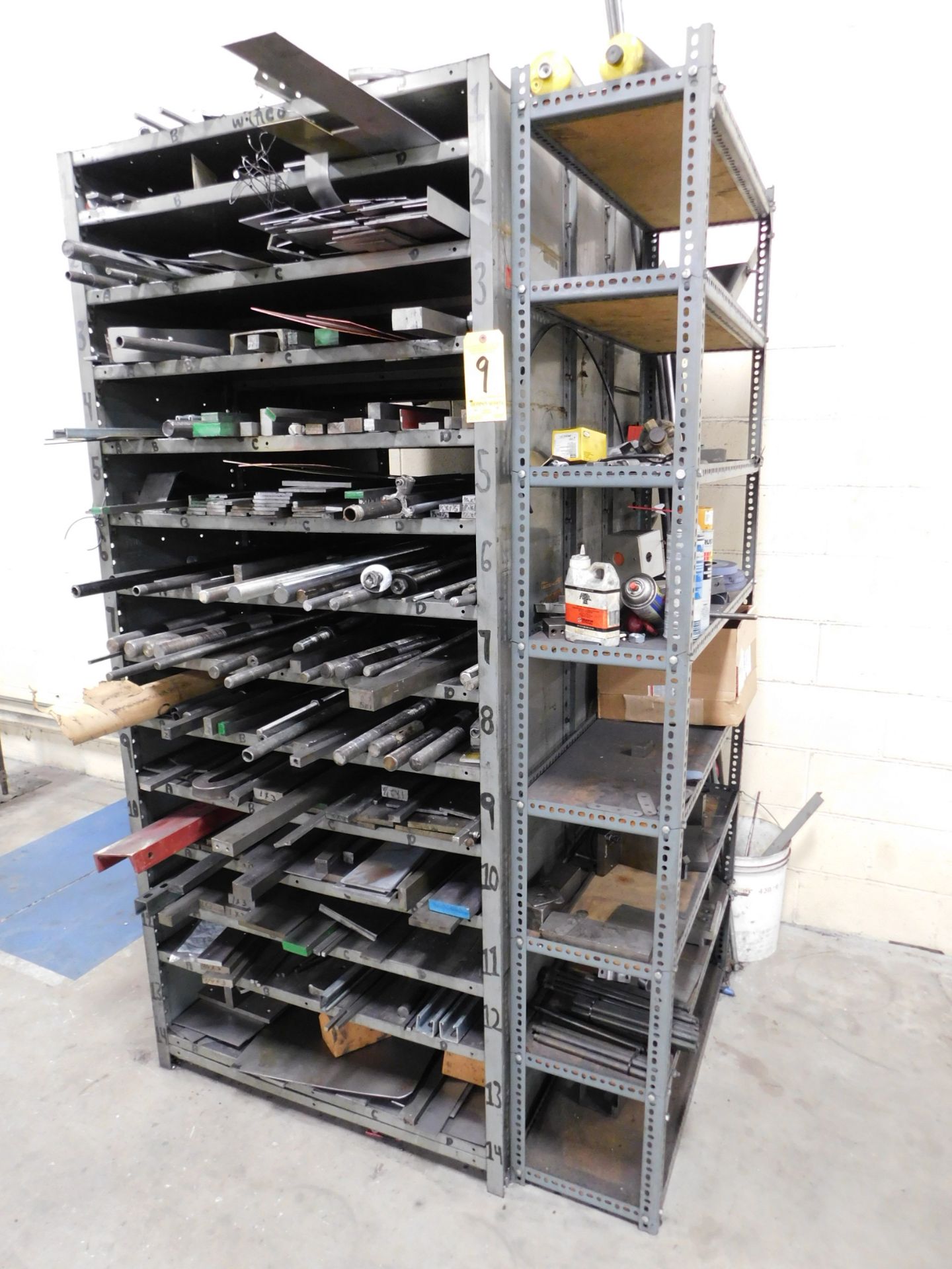 (2) Metal Shelving Units & Contents