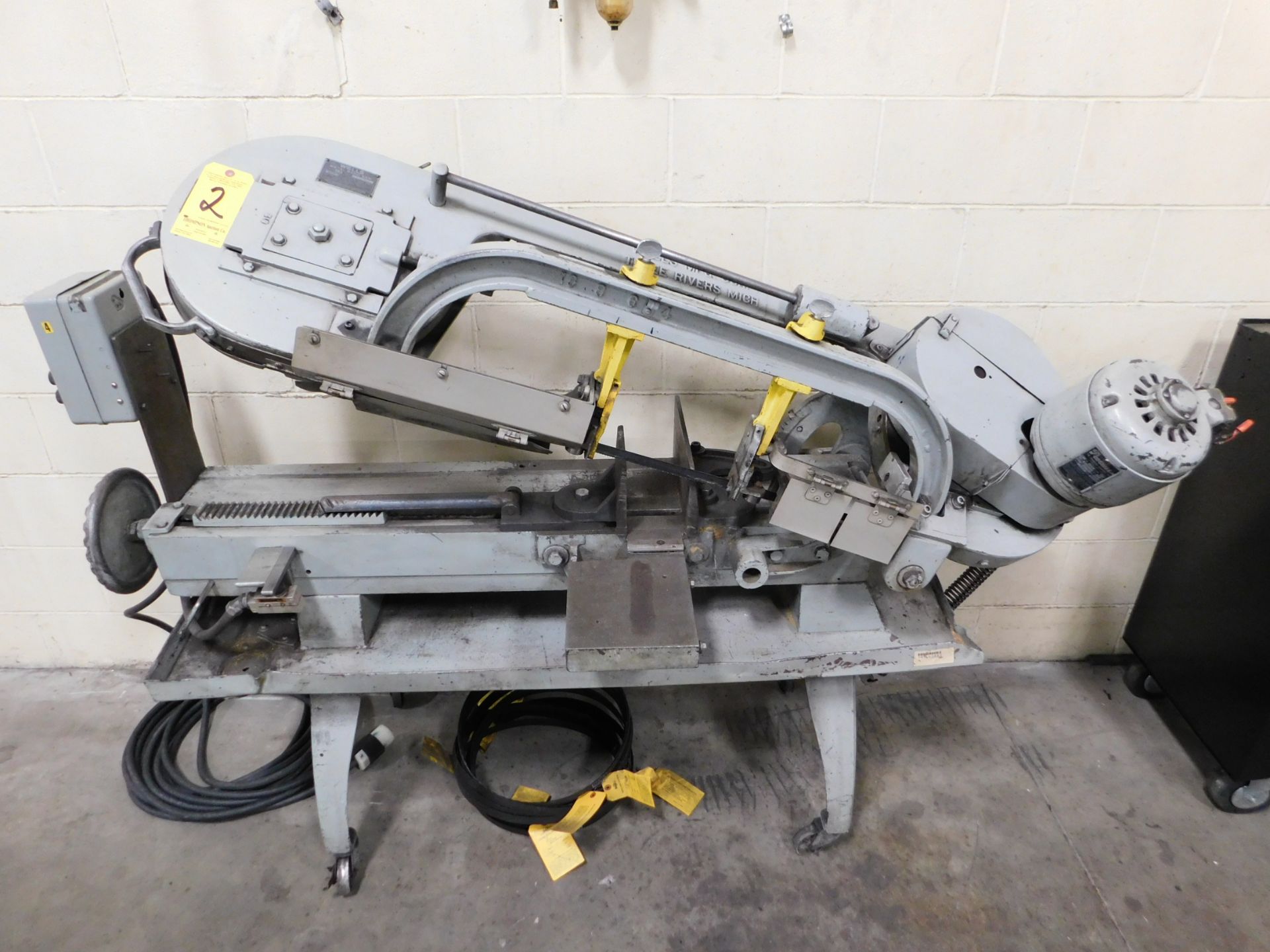 Wells Model 8-M Horizontal Band Saw SN 7175, 9 In. x 16 In. Capacity, 3/4 In. Blade, 3-phs