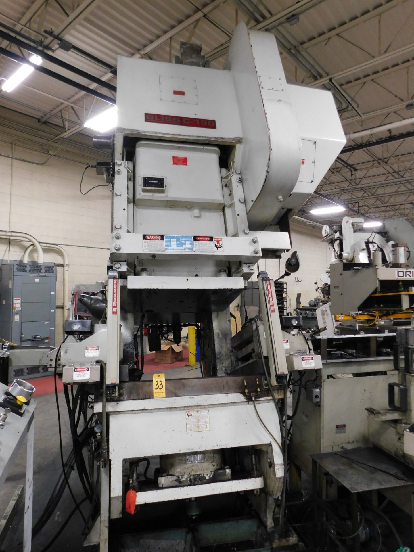 Bliss ModelC-150 OBI Punch Press, SN HP54587/P71231, New in 1993, 150-Ton, 4-1/2 In. Slide - Image 2 of 13