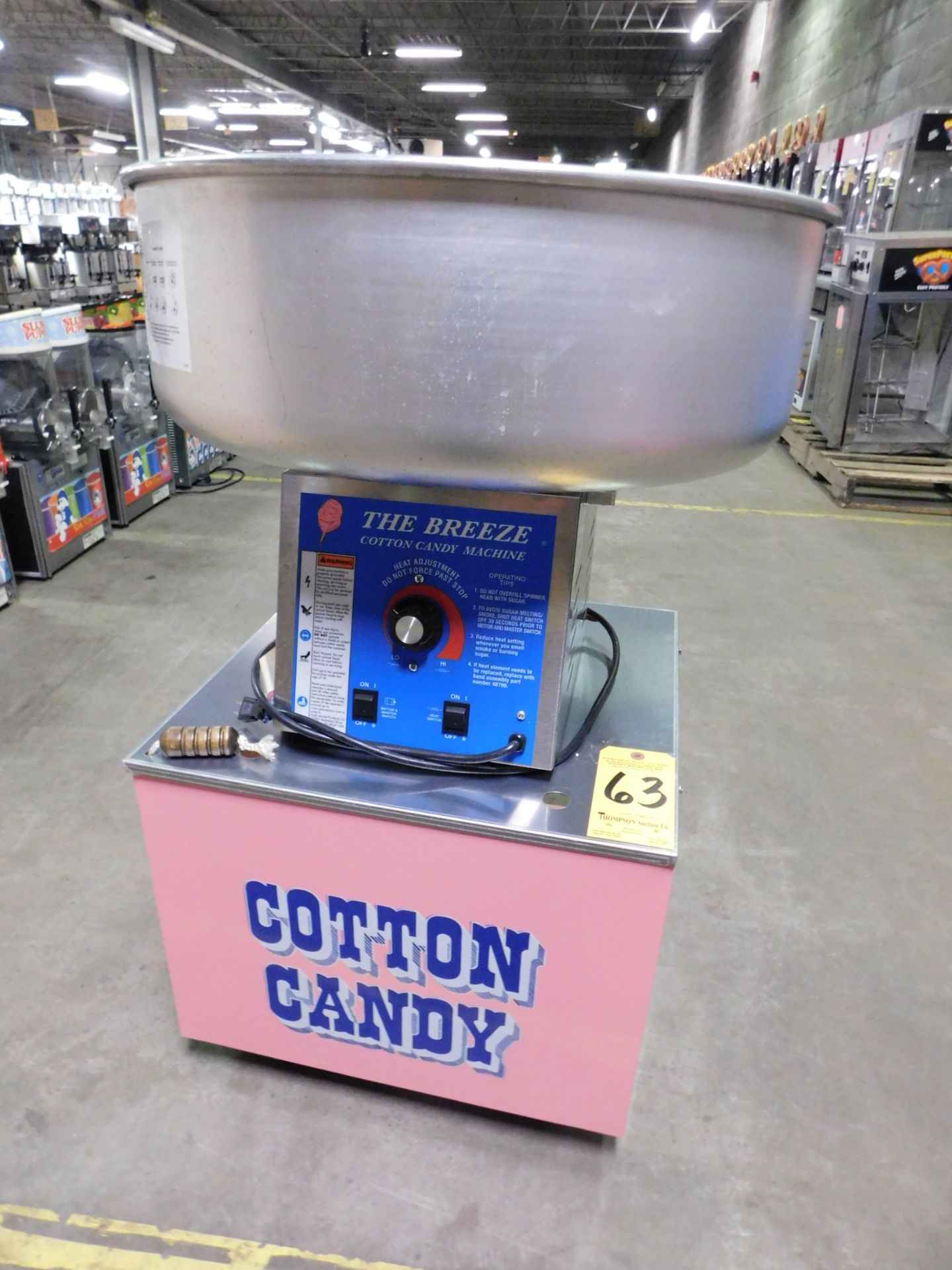 Gold Medal "The Breeze" Model 3030 Cotton Candy Machine w/Aluminum Bowl & Stand