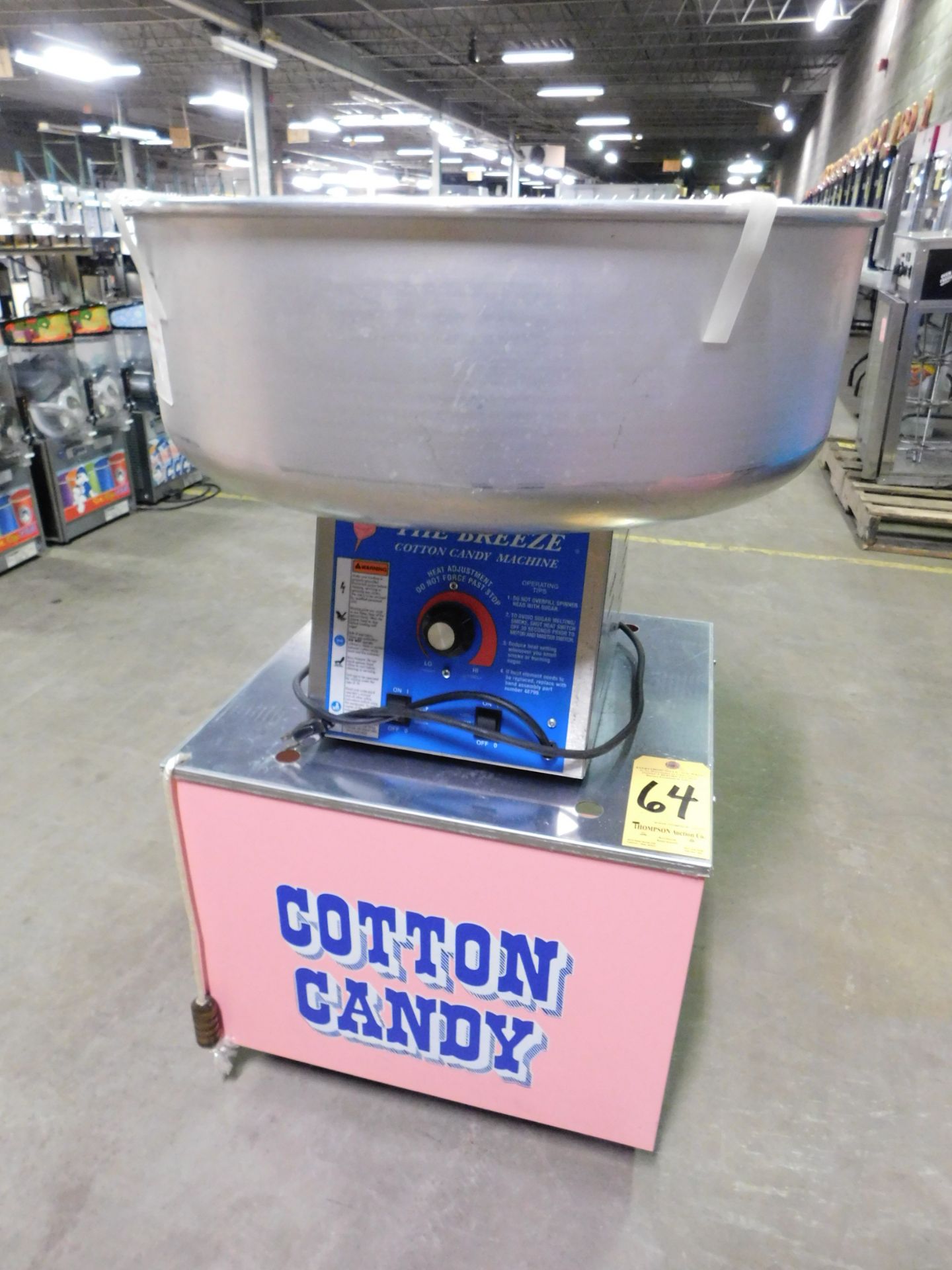 Gold Medal "The Breeze" Model 3030 Cotton Candy Machine w/Aluminum Bowl & Stand