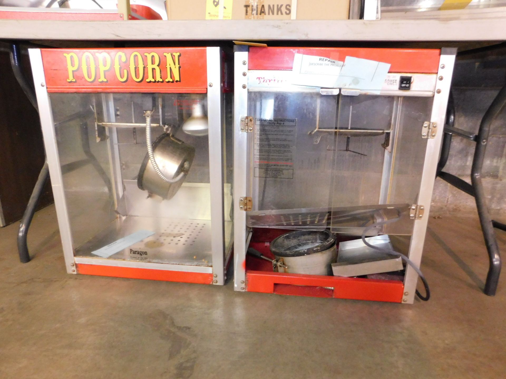 (2) Popcorn Popping Machines - Parts Only
