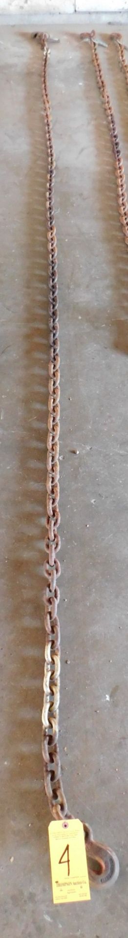 Chain, 2 Hook, 15ft. 3 inch Long,1/2 inch link, 11,250 lb. capacity