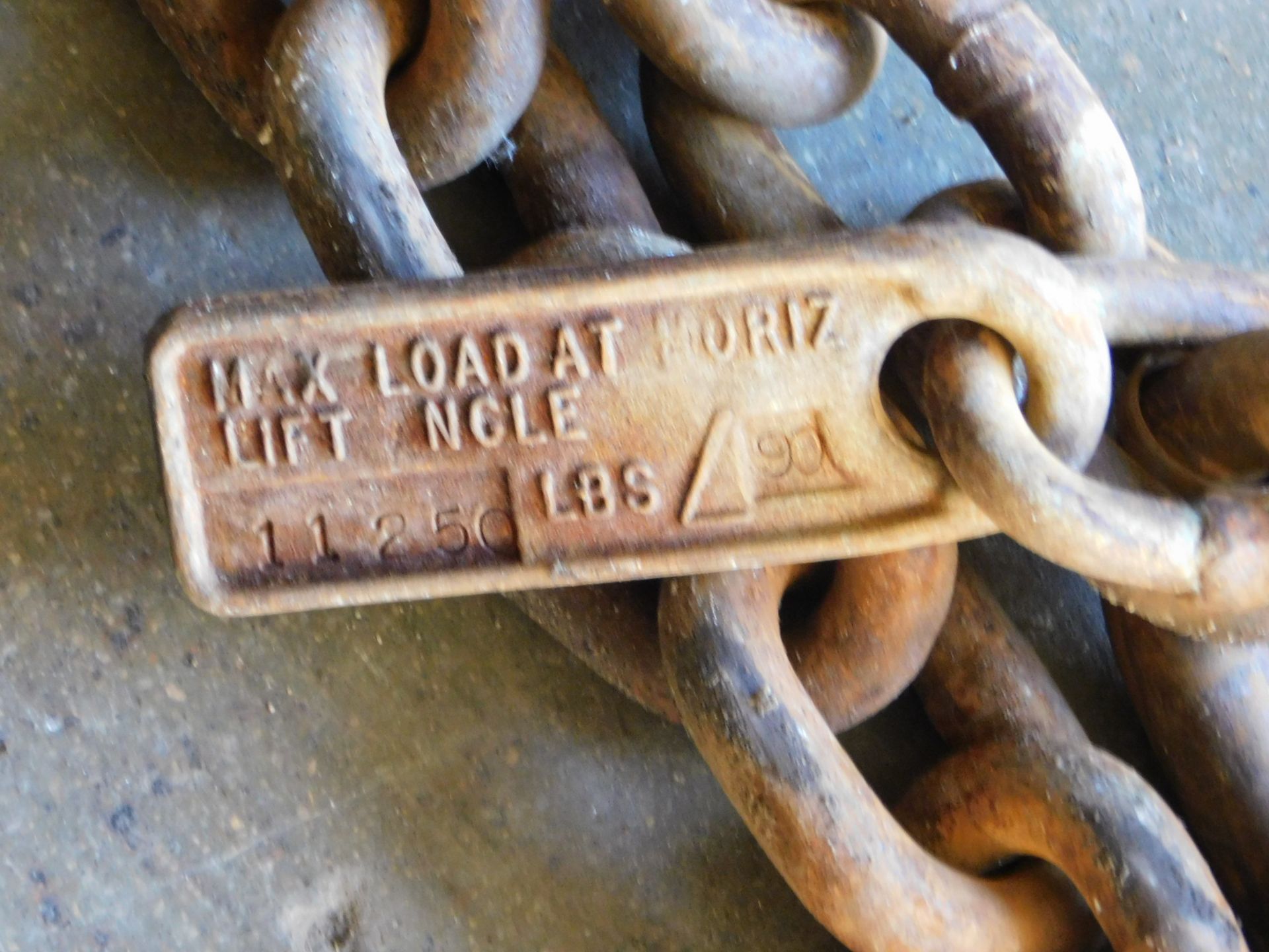 (4) Chains, 1 hook, (2) 30 ft., (1) 16 ft. 10 inch, (1) 5 ft., 1/2 inch link - Image 4 of 5