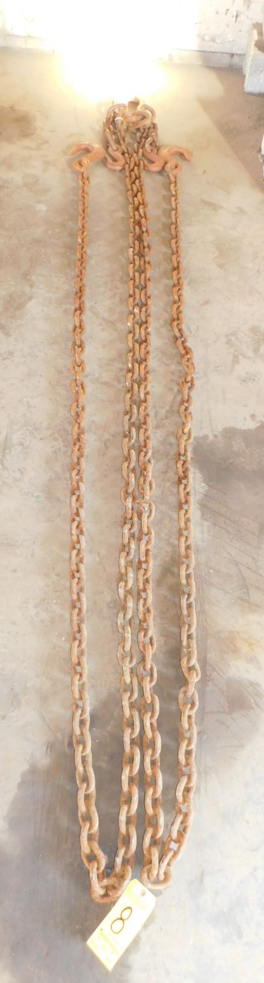 Lifting Chain, 2 hook, 18ft. long, 1/2 inch link, 18,500 lb. capacity