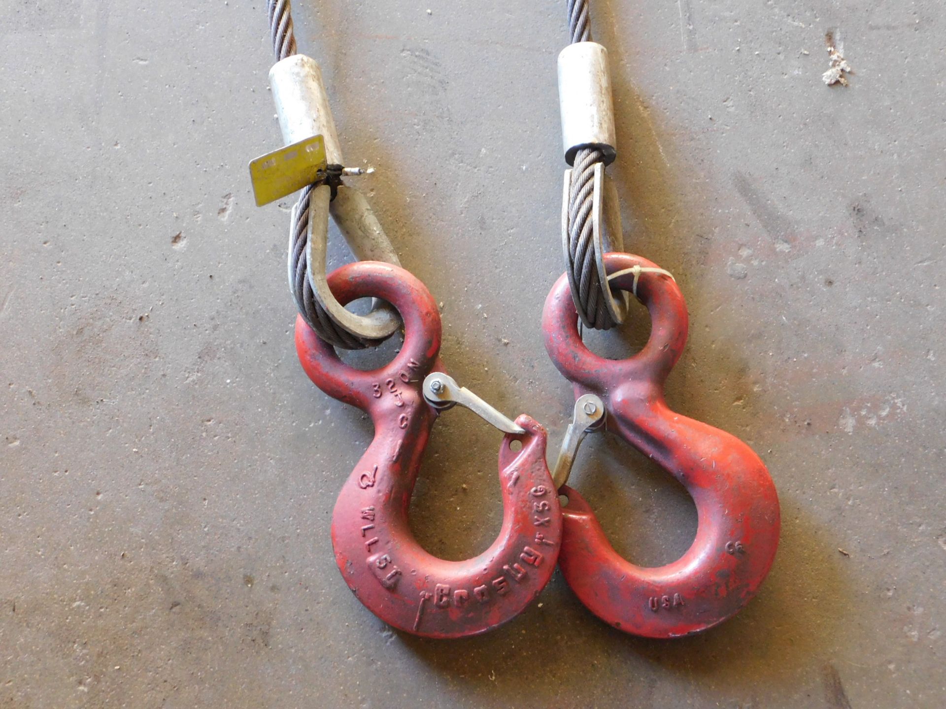Lifting Cables, 2 hook, 5 ft. long, 6.8 ton capacity @ 60 degree - Image 2 of 5
