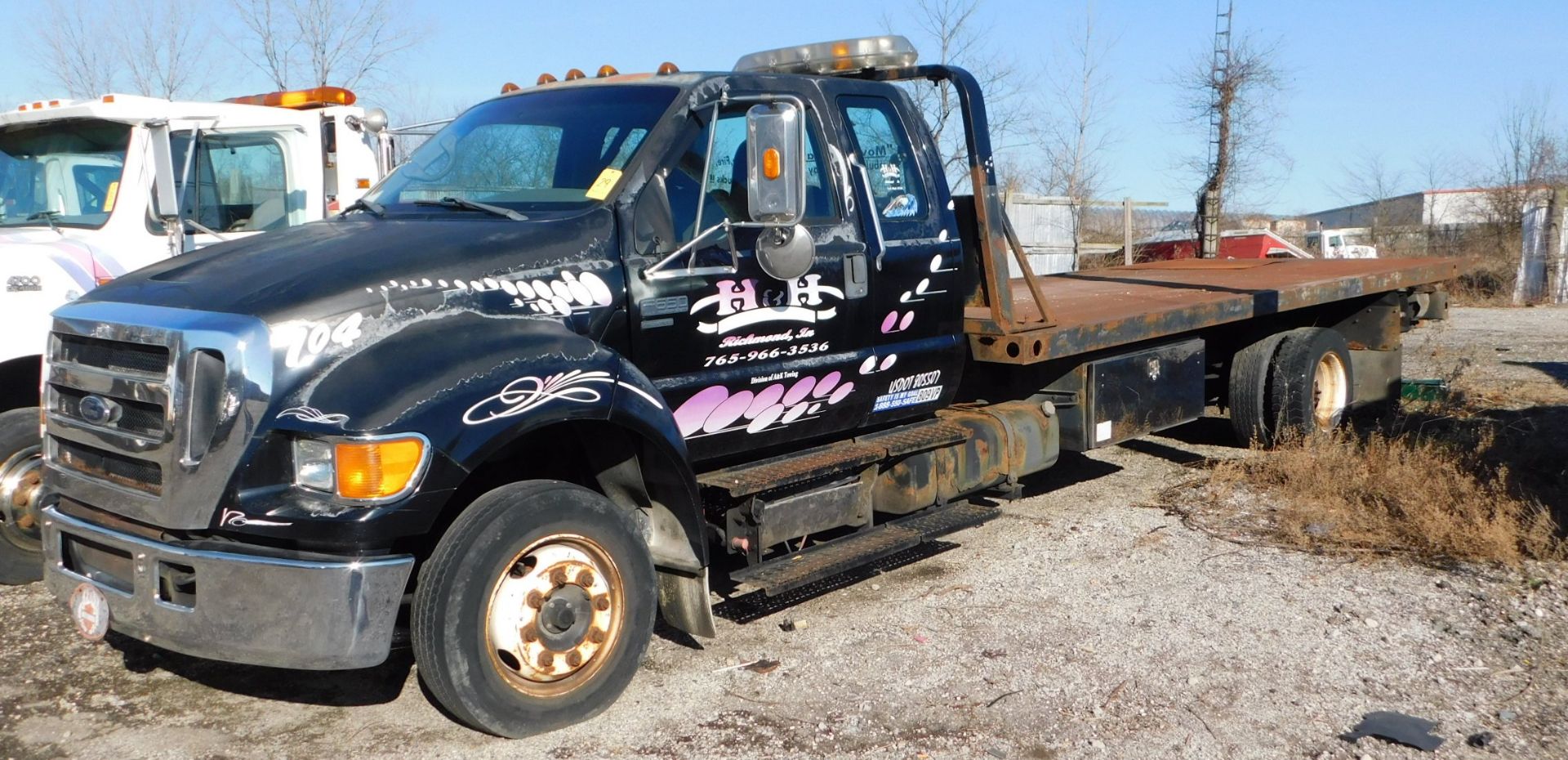 2004 FORD F650 Super Duty Pro Loader Rollback Tow Truck, 21’ Bed, Caterpillar C7 Acert Engine,