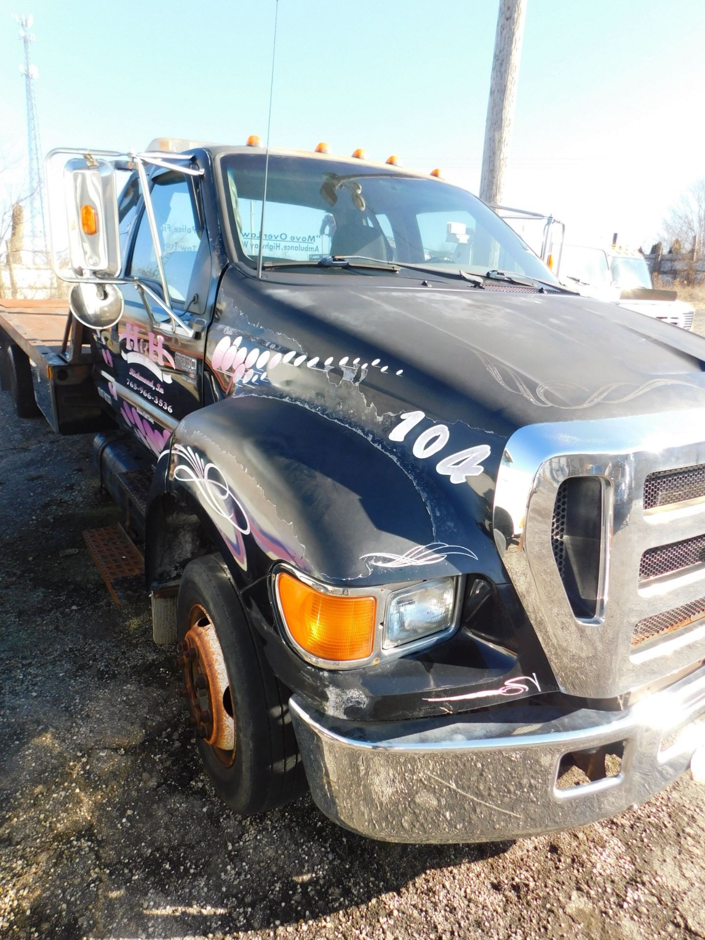 2004 FORD F650 Super Duty Pro Loader Rollback Tow Truck, 21’ Bed, Caterpillar C7 Acert Engine, - Image 3 of 30