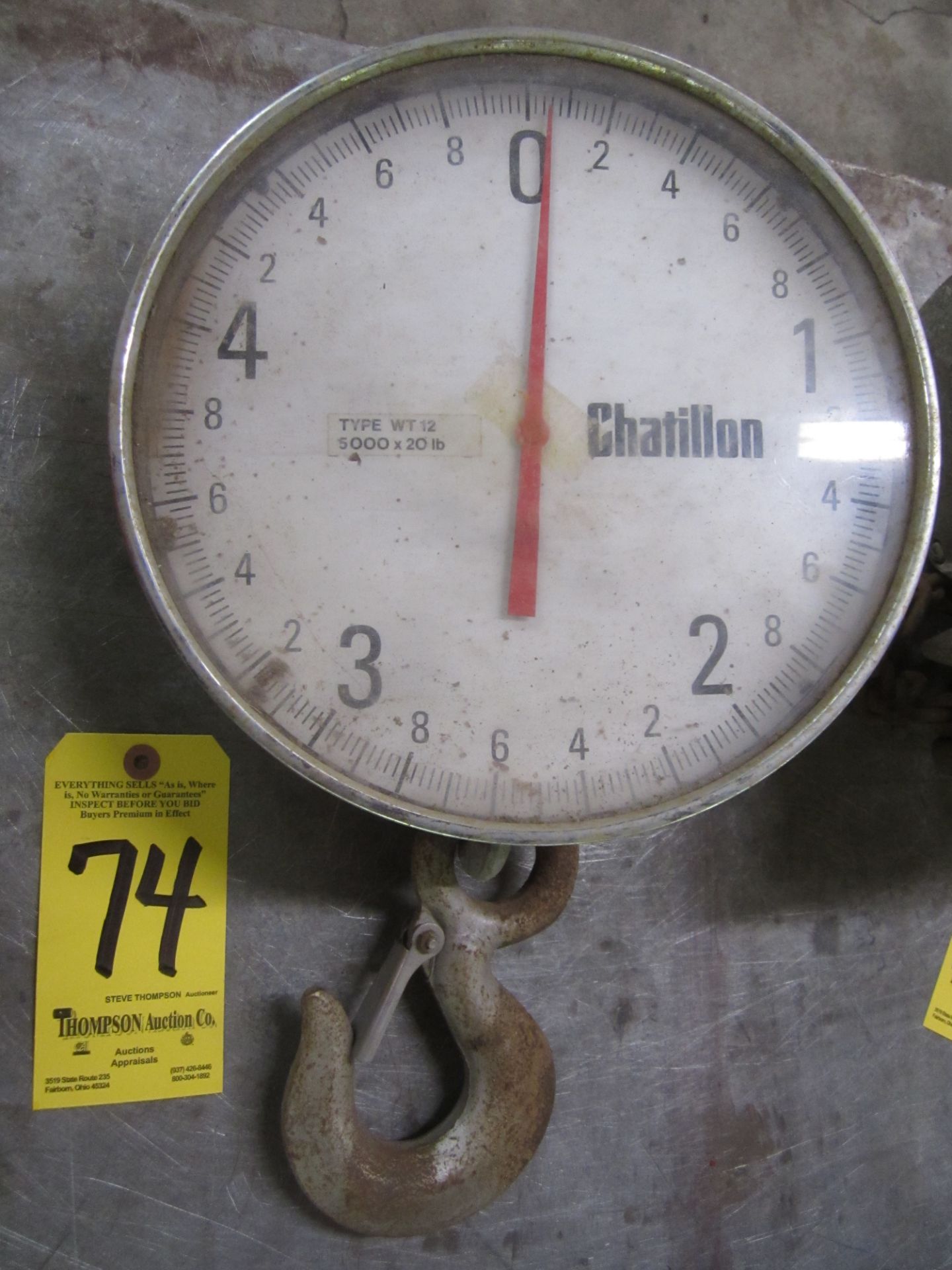 Chatillon Crane Scale, 5,000 Lb. Capacity
