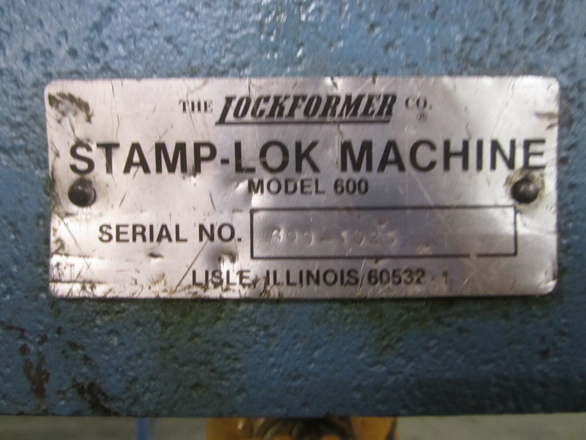 Lockformer Maplewood Model 600 Stamp-Lok Machine, s/n 600-1023, 18 Gauge, 18 In. Throat - Image 5 of 5