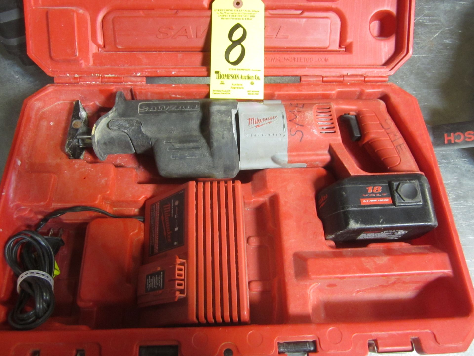 Milwaukee 18V Cordless Sawzall with Case, Charger, and Battery