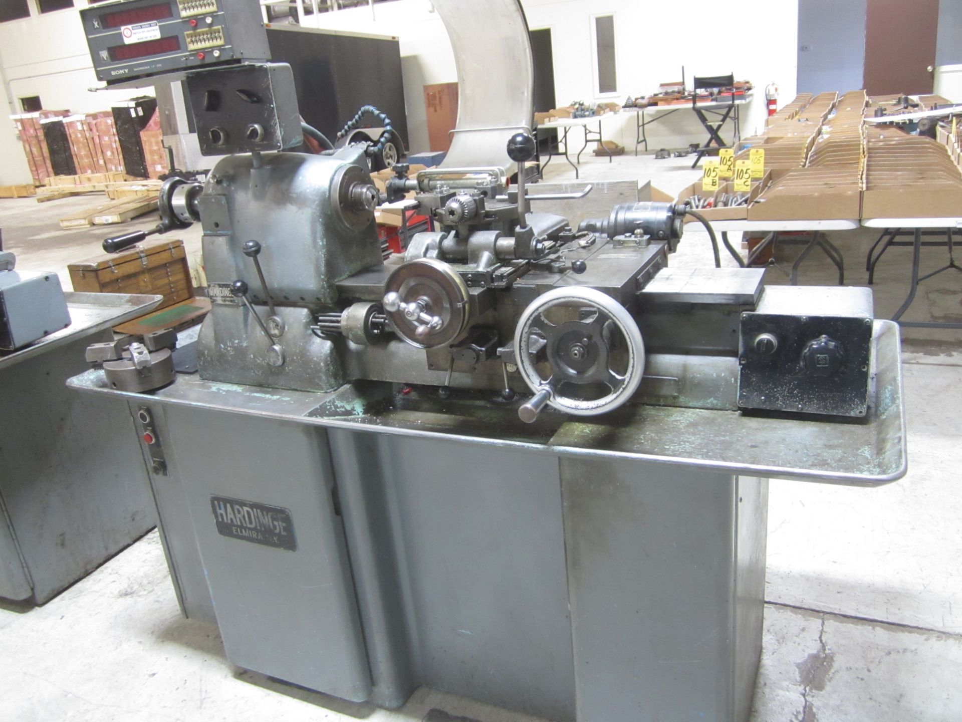 Hardinge HC Chucker, s/n HC3245L, 5C Lever Collet Closer, 6 Inch 3-Jaw Chuck, 5C Collets, Turret