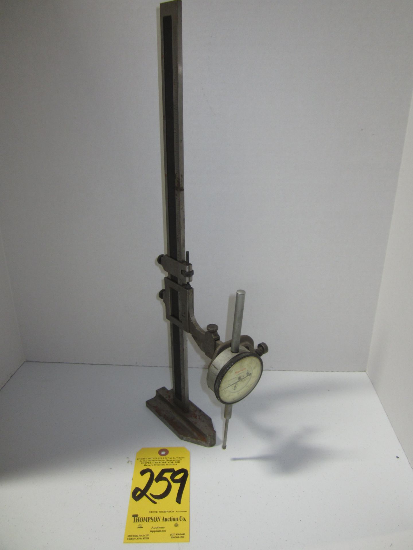 Starrett 18 Inch Vernier Height Gage with Dial Indicator