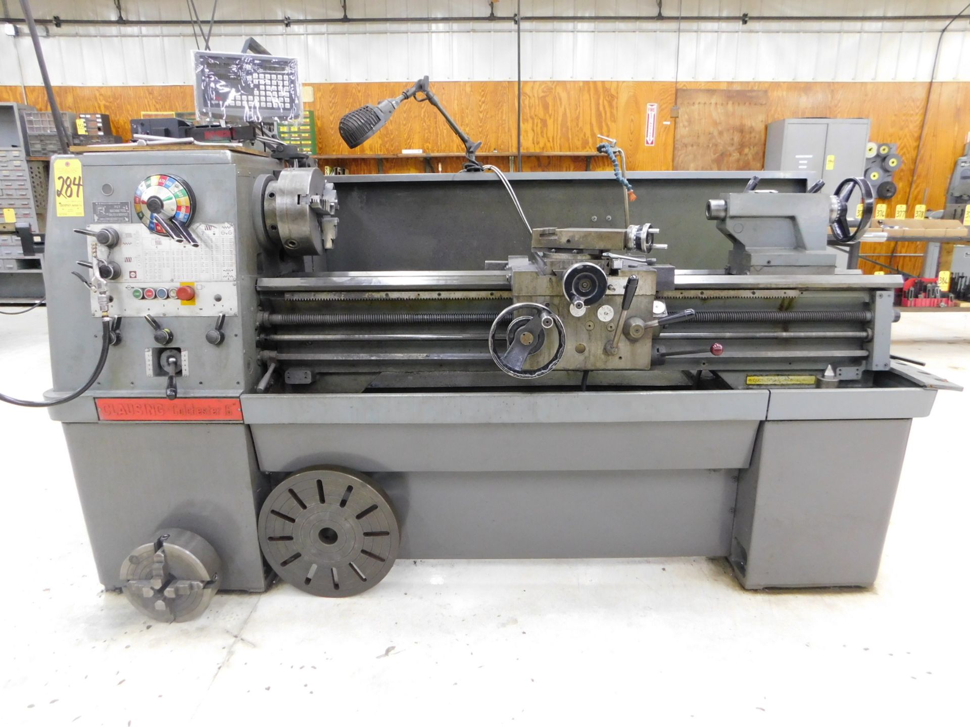 Clausing Colchester 15 In. X 50 In. Tool Room Lathe, s/n LTR50SILFV/38039, Inch/Metric, Shars D.R.