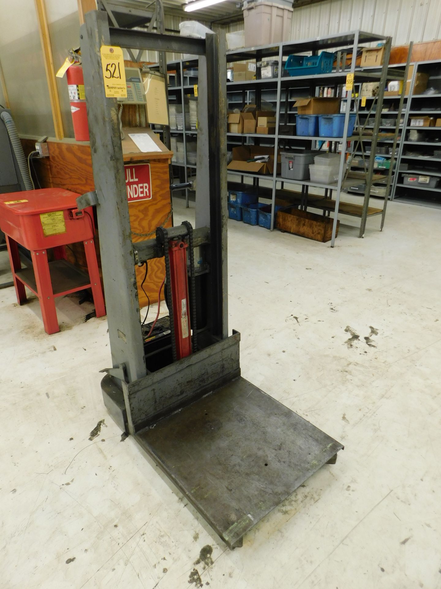 Crown Model HP-57 Electric Platform Lift, s/n 17380, 1,000 Lb. Capacity, Built in Charger