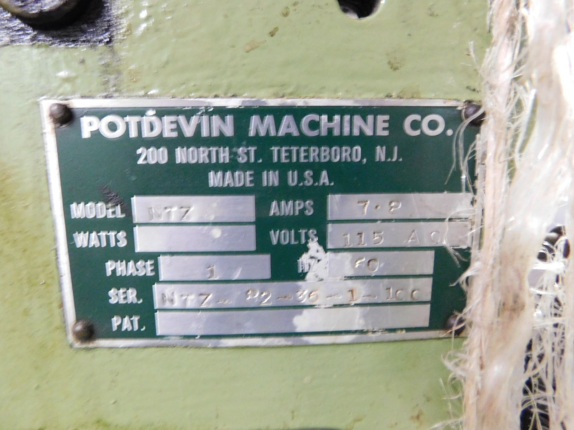 Potdevin Model NTZ Adhesive Coating Machine SN NTZ-82-36--1-100, 36" Rolls, 115V, 1 phs - Image 9 of 9
