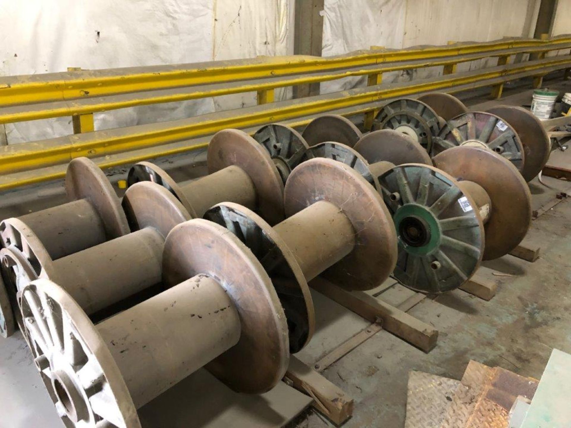 16 Heavy Duty Empty Metal Spools, 30" Diameter, 24" Wide, 3" Bores