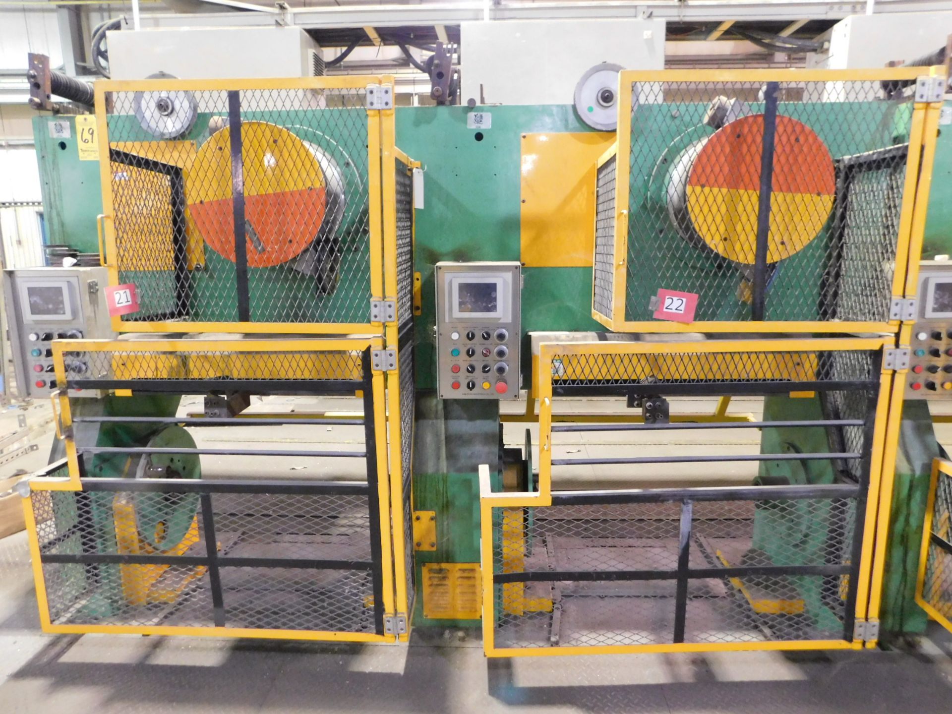 (1 pr) Haedong Model HPS 3102 Wire Takeups, SN 291269, New in 2009, with Fuji Frenic Drives